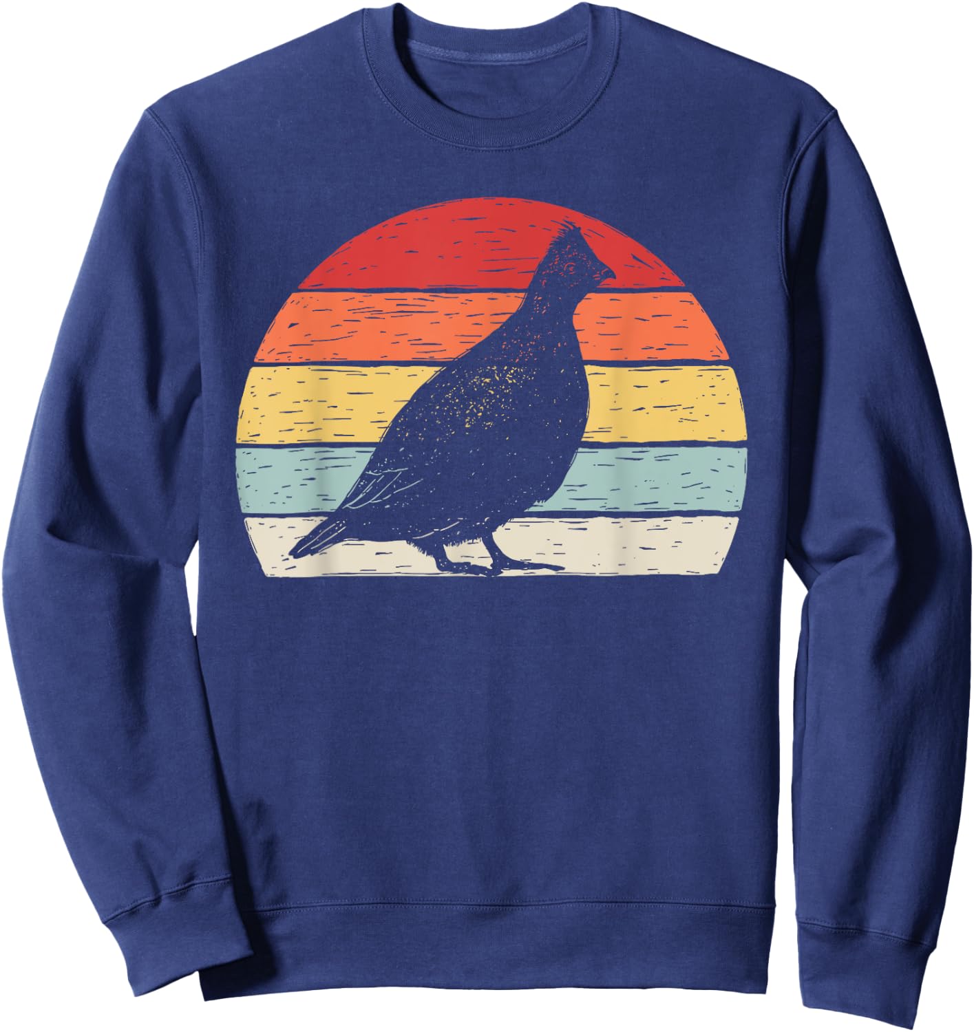 Vintage Retro Grouse Sweatshirt - Sweatshirt | Navy