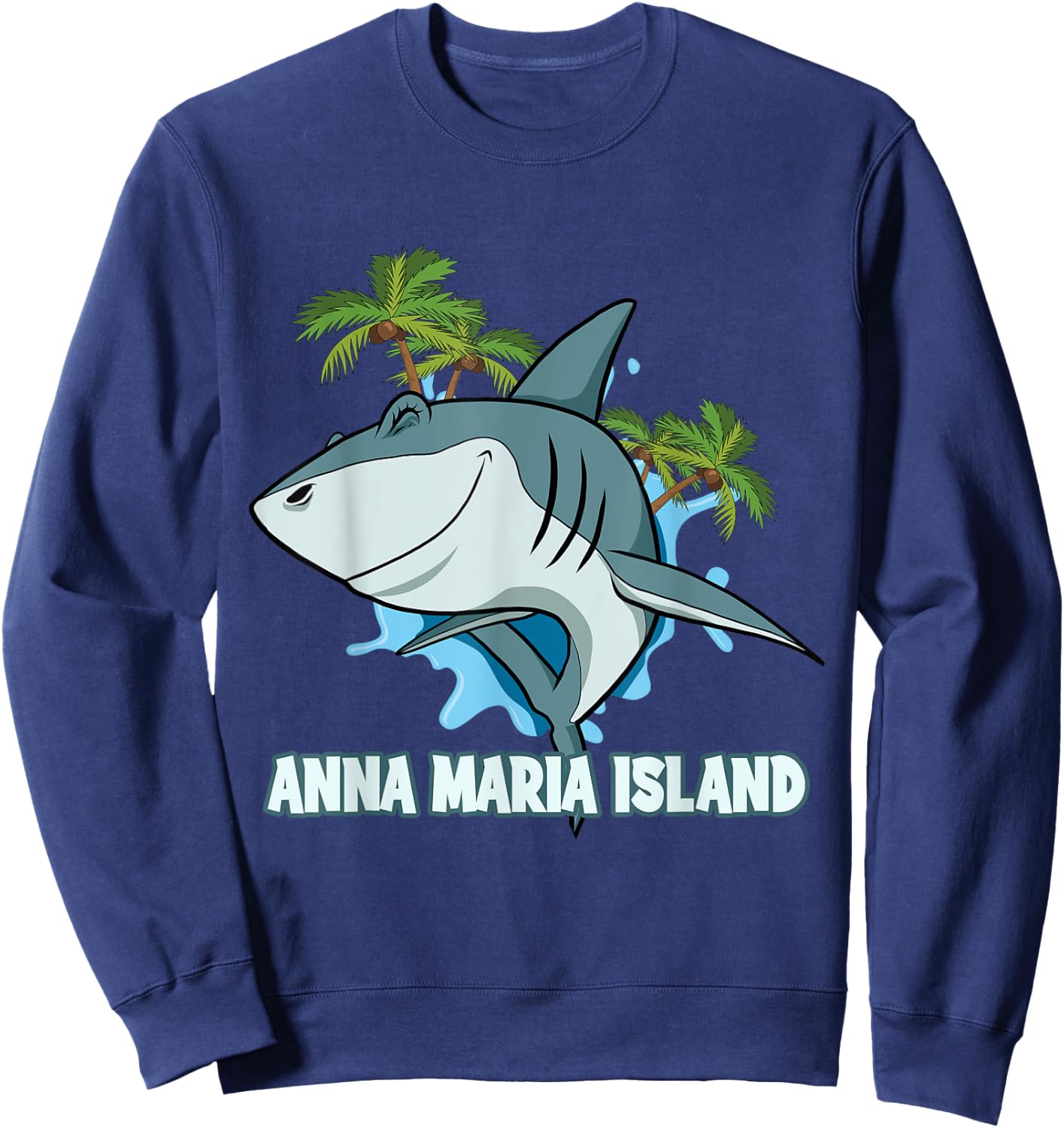 Anna Maria Island USA Shark Souvenir Sweatshirt - Sweatshirt | Navy