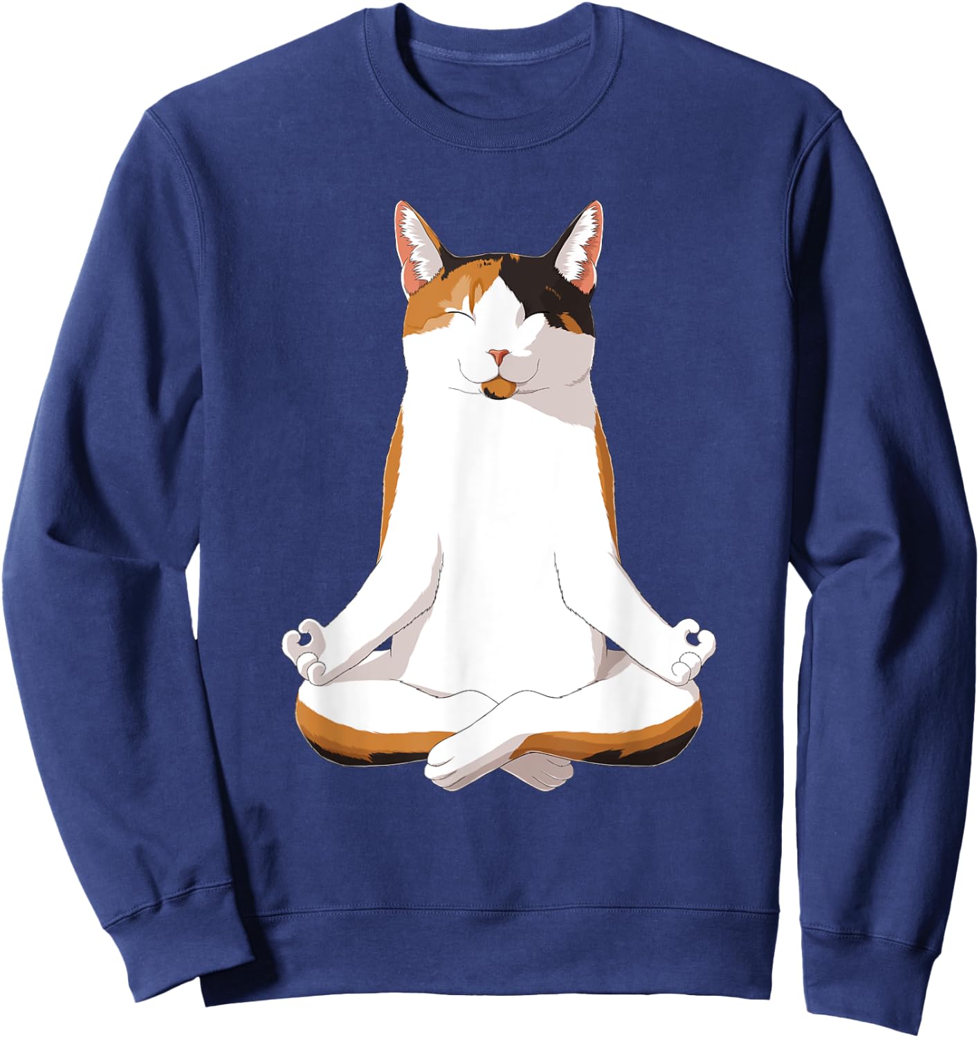 Yoga Calico Cat Sweatshirt - Sweatshirt | Navy