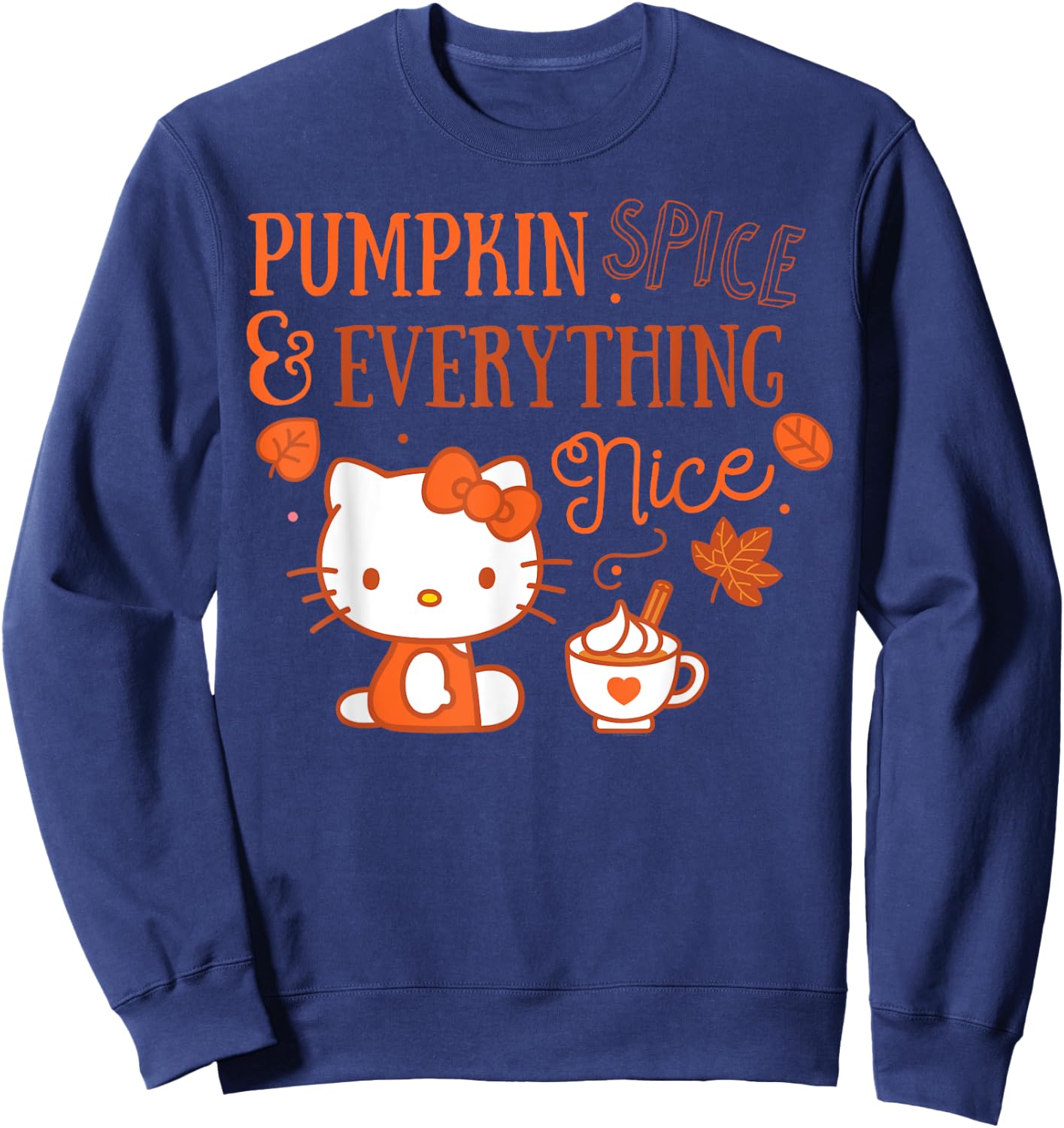 Hello Kitty Pumpkin Spice And Everything Nice Sweatshirt - Sweatshirt | Navy