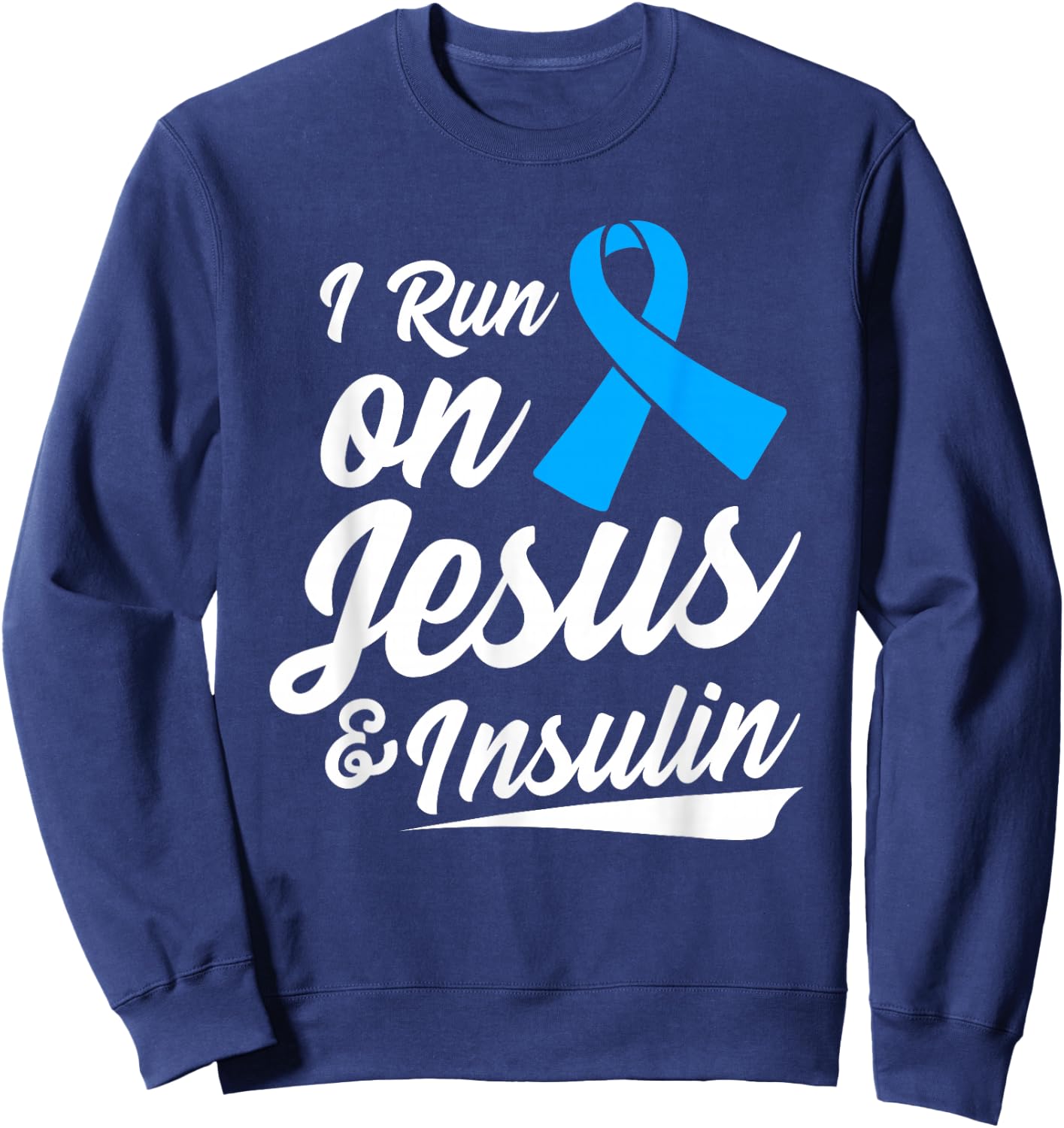 Diabetes Awareness Type 1 2 - Diabetic T1D T2D Sweatshirt - Sweatshirt | Navy