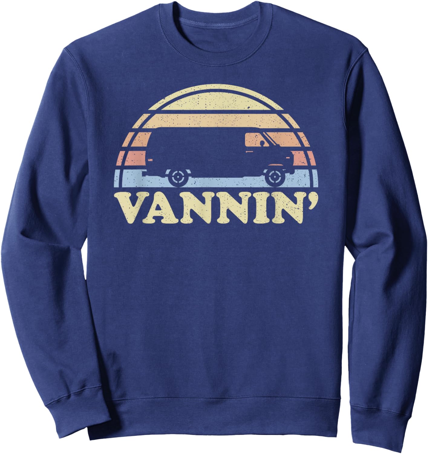 Vannin Van Life Retro Van Lovers Vanner Vantasy Camper Sweatshirt - Sweatshirt | Navy