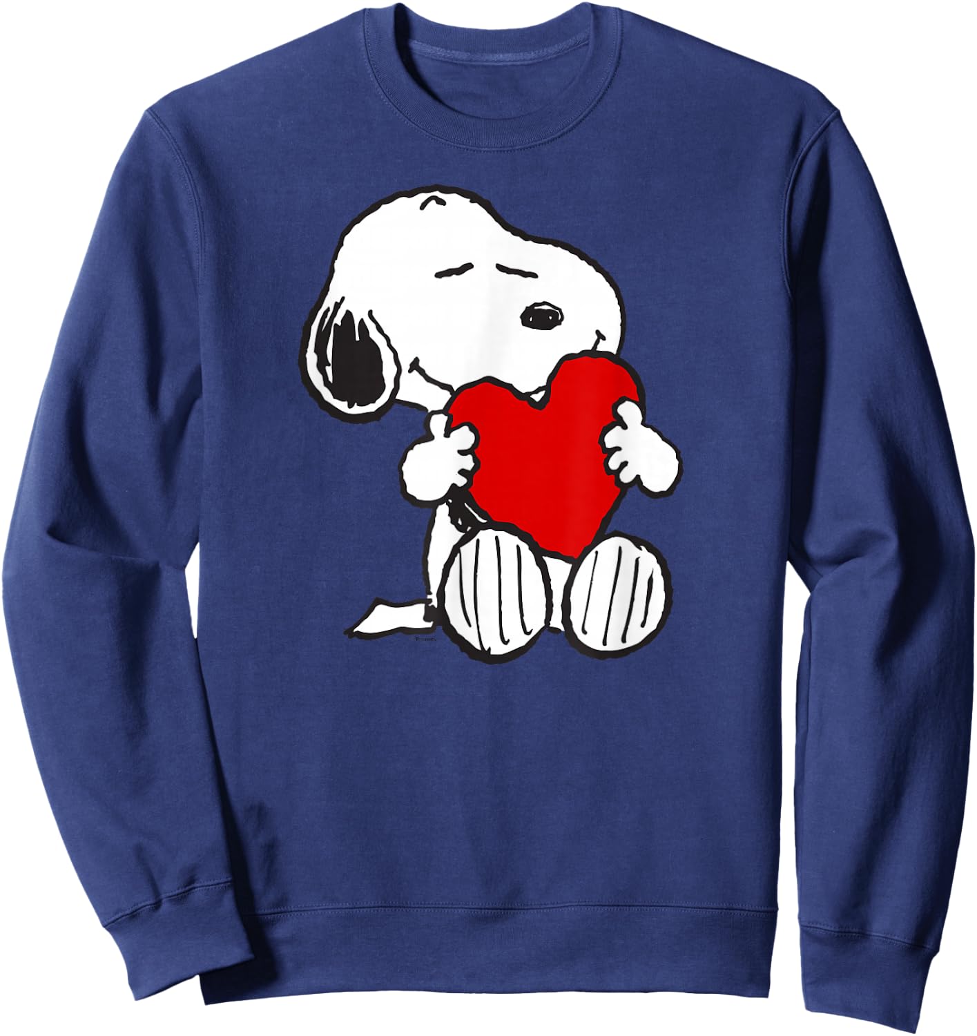 Peanuts Valentine Snoopy Hugging Heart Sweatshirt - Sweatshirt | Navy
