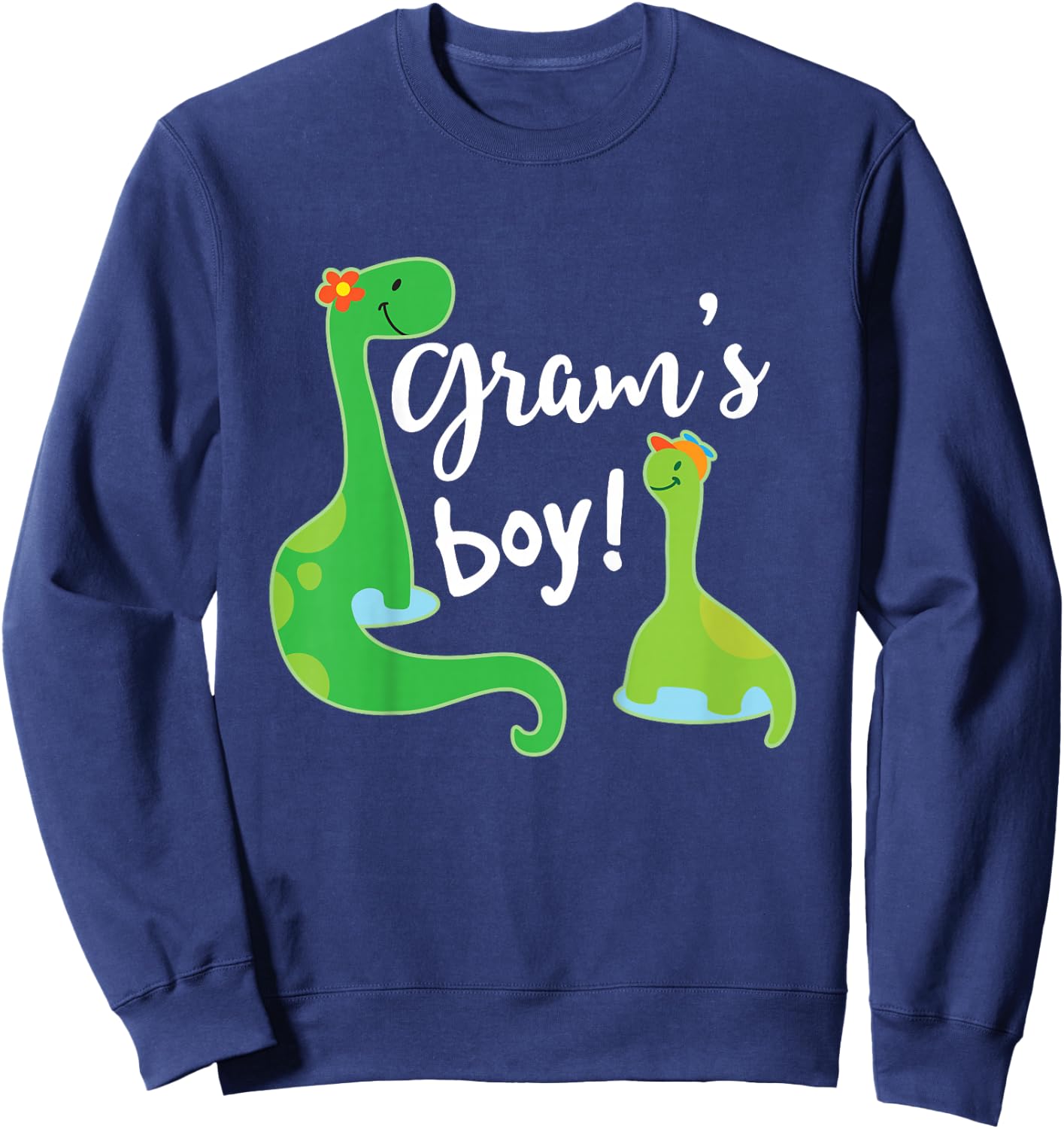 Kids Gram Loves Me Dinosaur Grandson Sweatshirt - Sweatshirt | Navy