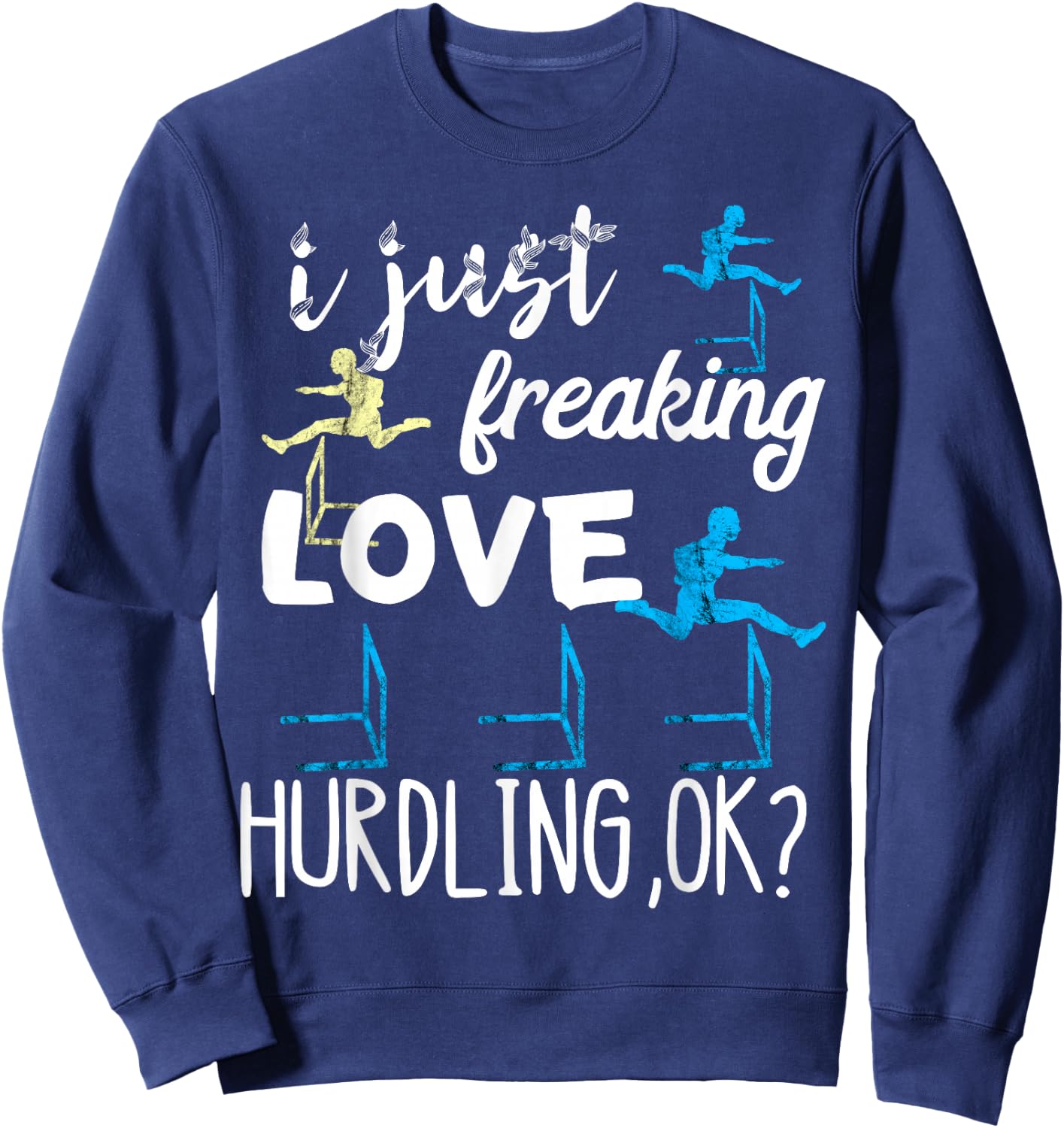 Hurdles Running Light Tathlet Hurdles Hurdles Athletes Sweatshirt - Sweatshirt | Navy