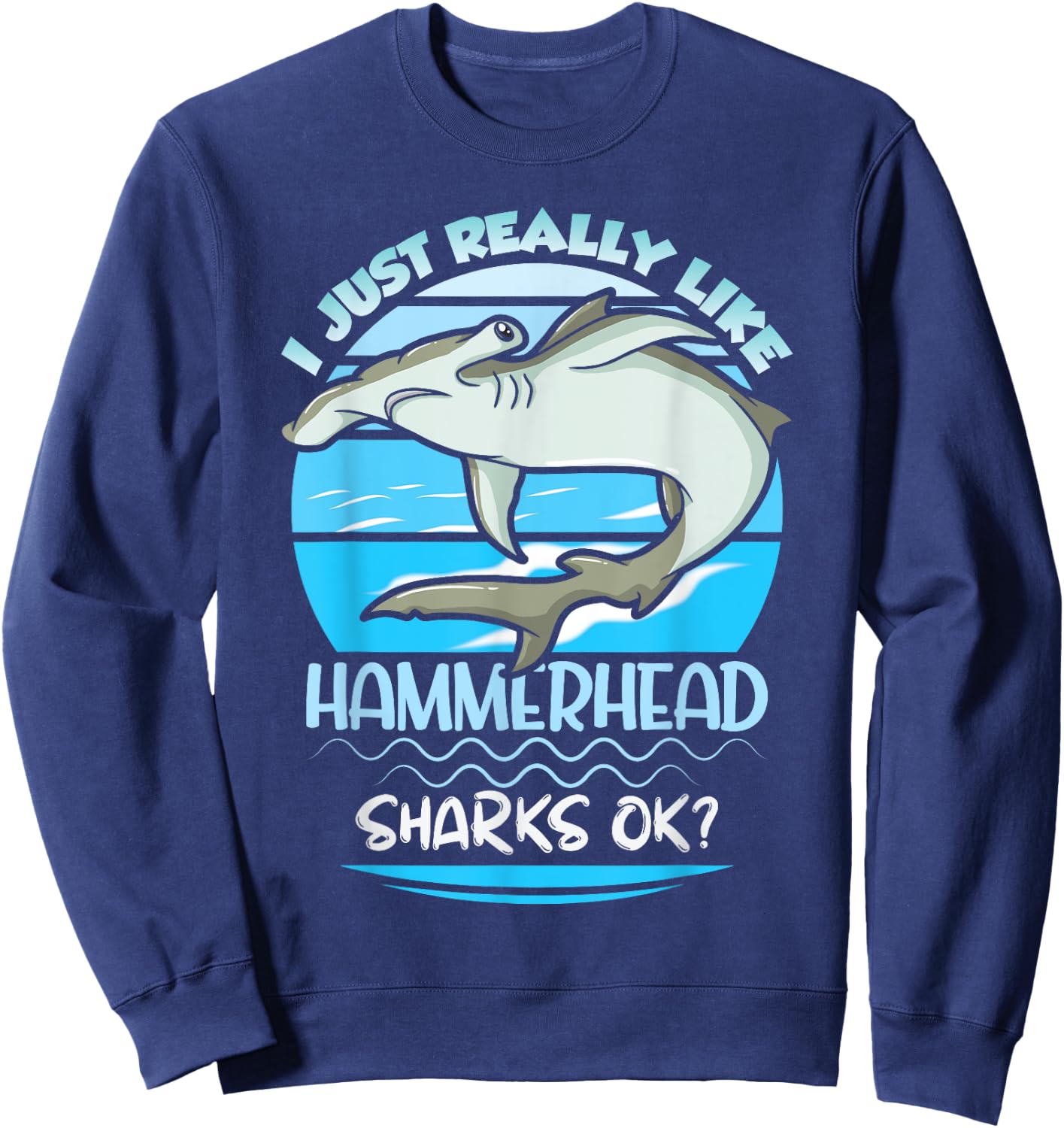 Hammerhead Shark Kids Sweatshirt - Sweatshirt | Navy