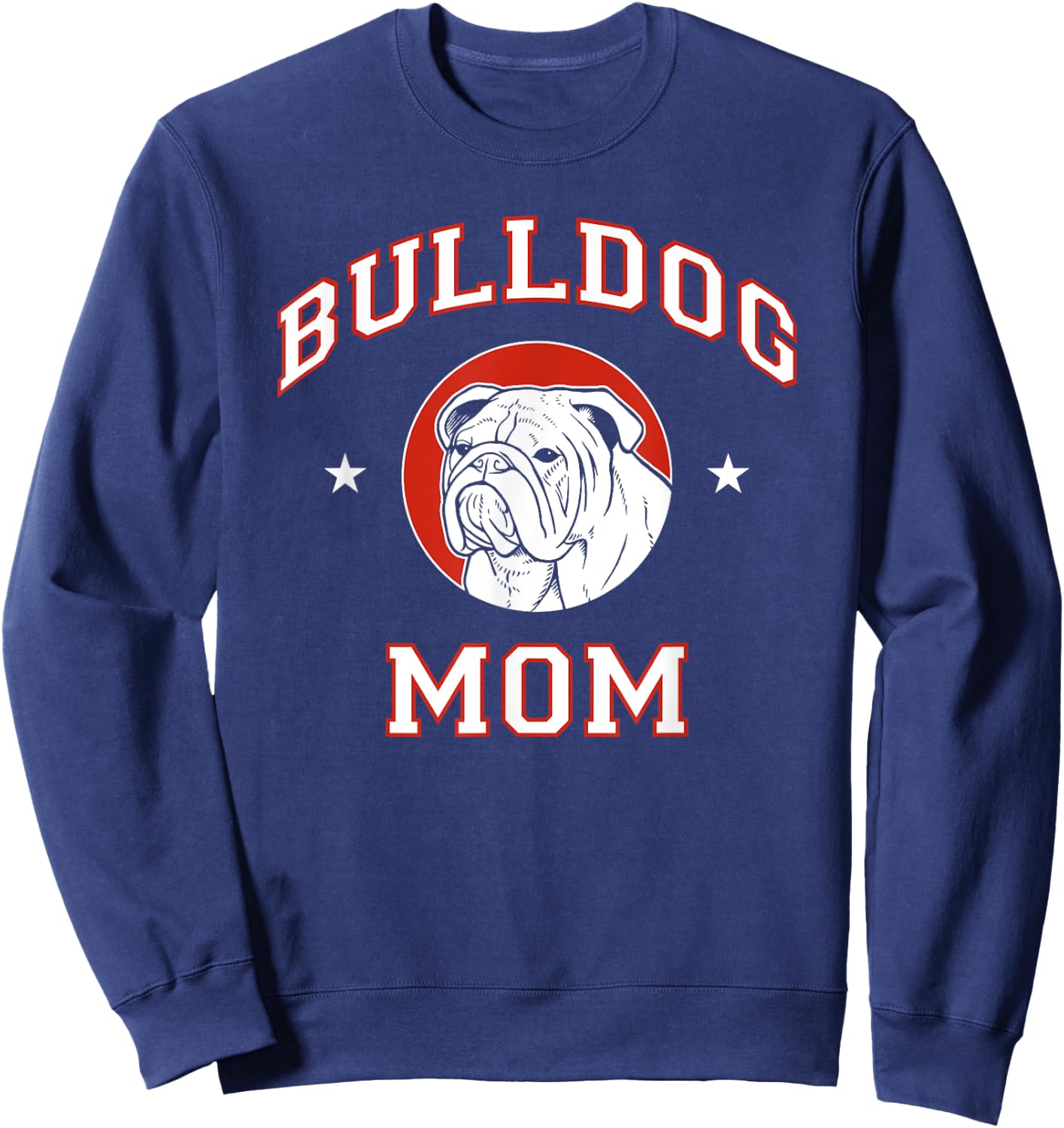 Bulldog Mom Dog Mother Women Girls Kids Sweatshirt - Sweatshirt | Navy
