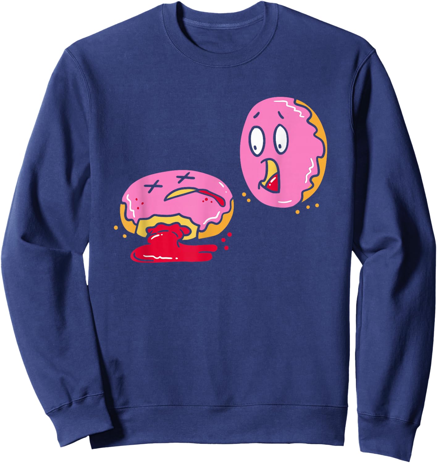 I Could Murder a Donut, Doughnut Sugar Murderer Sweatshirt - Sweatshirt | Navy