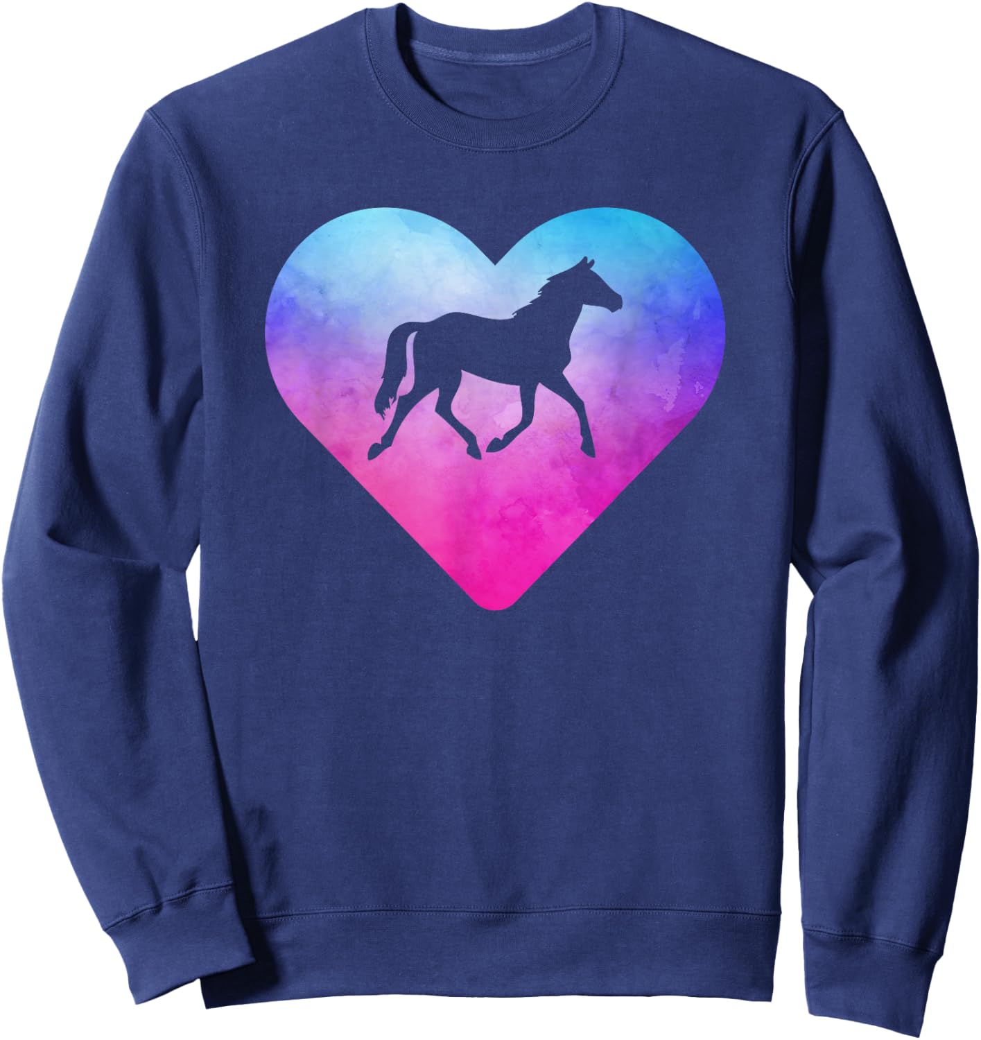 Women or Girls Horse Sweatshirt - Sweatshirt | Navy