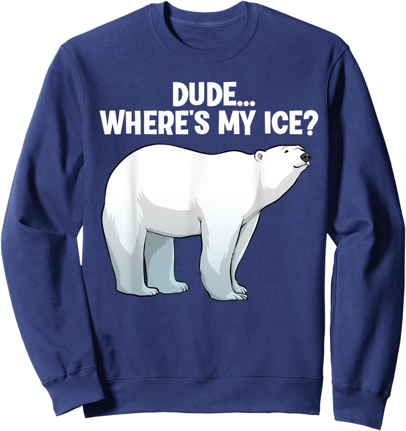 Funny Polar Bear Design Women Kids Polar Bear Lovers Sweatshirt - Sweatshirt | Navy