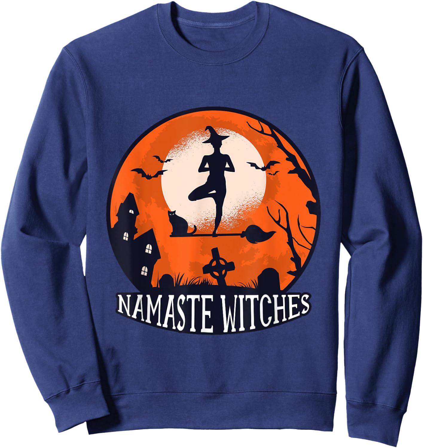 Namaste witches - Halloween Costume Sweatshirt - Sweatshirt | Navy