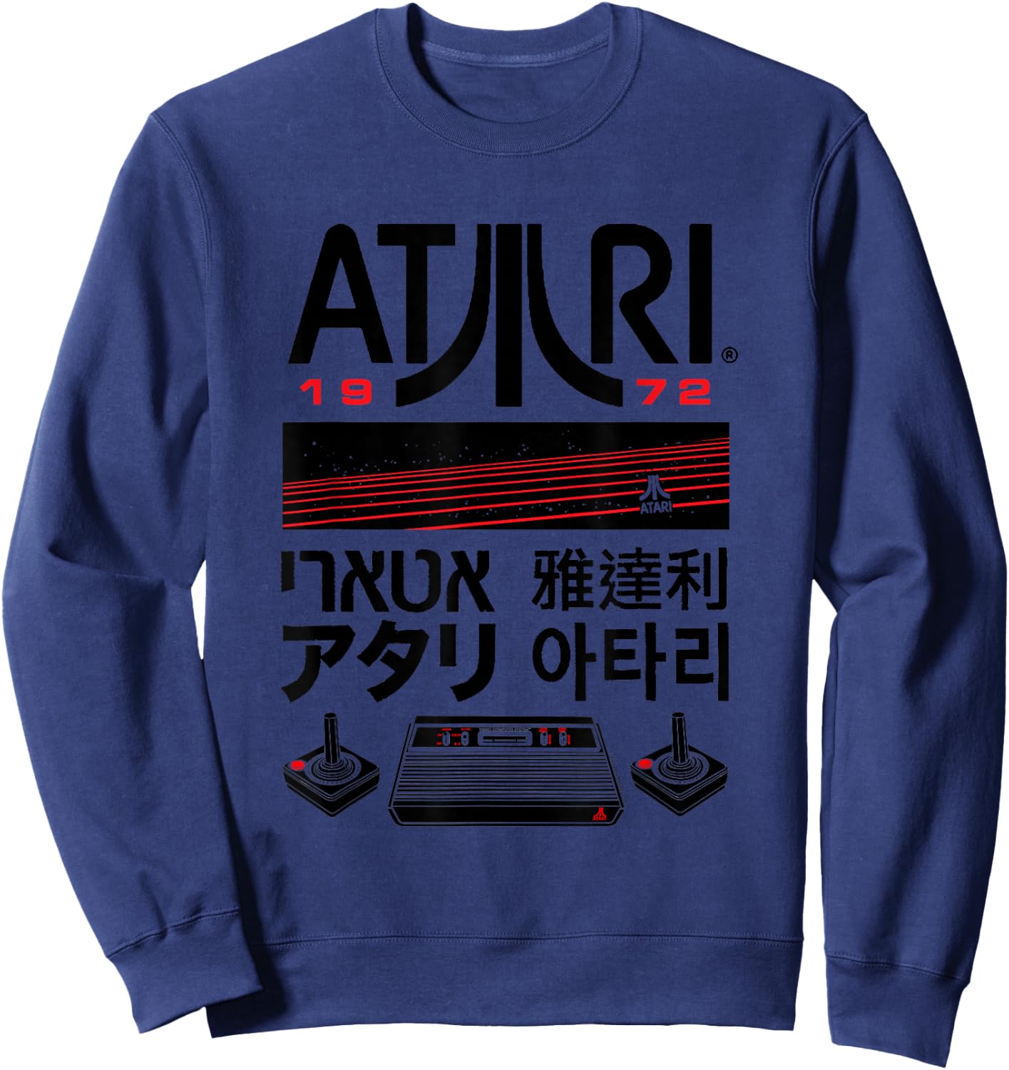 ATARI Retro 1972 Console Logo Kanji Design Sweatshirt - Sweatshirt | Navy