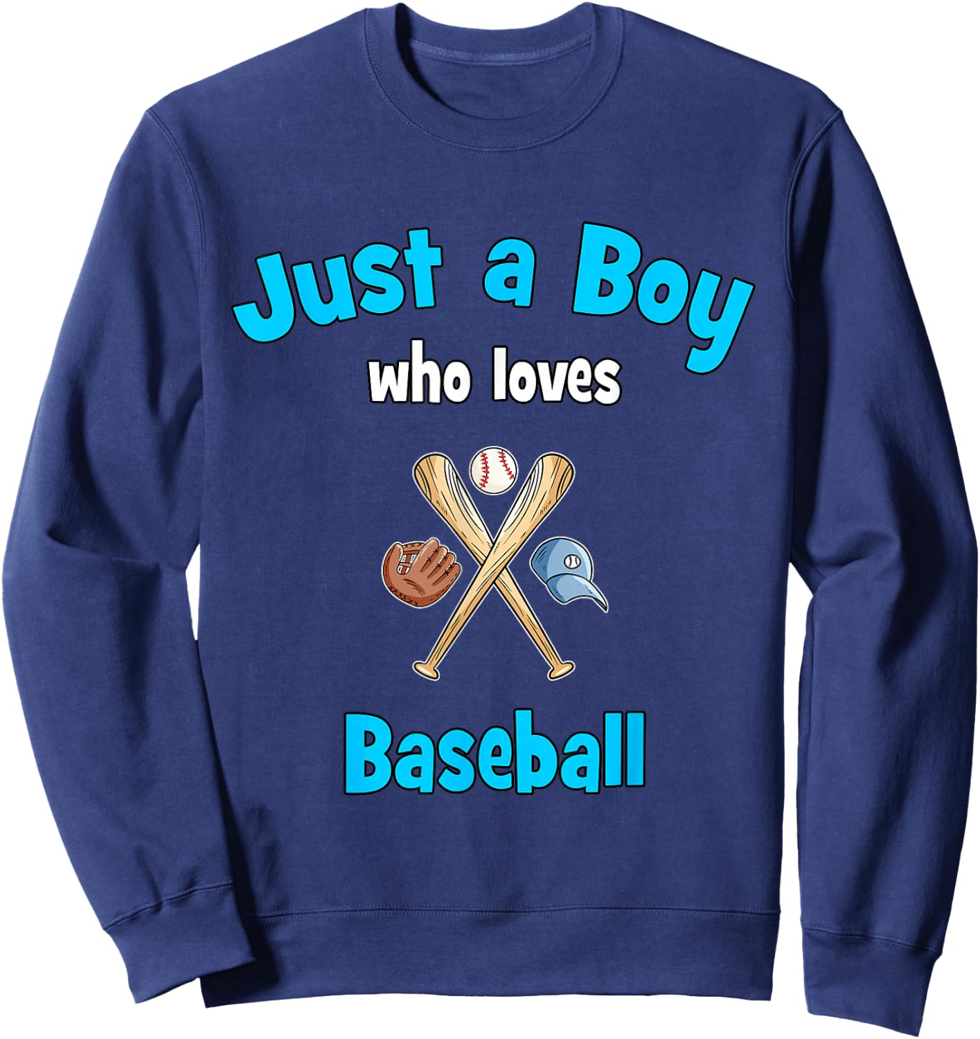 Boys Baseball Shirt | Kids Baseball Sweatshirt - Sweatshirt | Navy