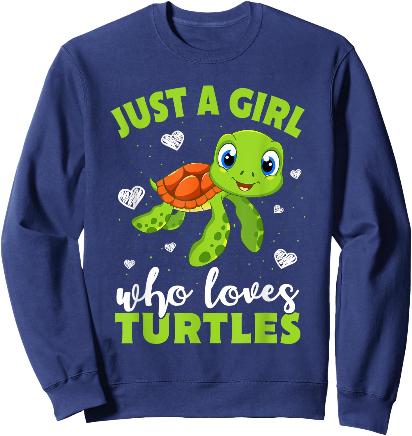 Nur Ein Girl das Turtle Loves Women Gift Sweatshirt - Sweatshirt | Navy