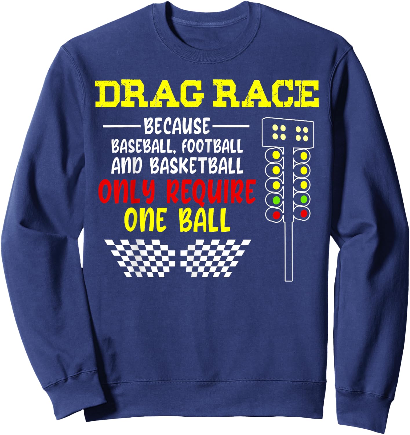Drag Racing Christmas Tree design, Racing design, Horsepower Sweatshirt - Sweatshirt | Navy