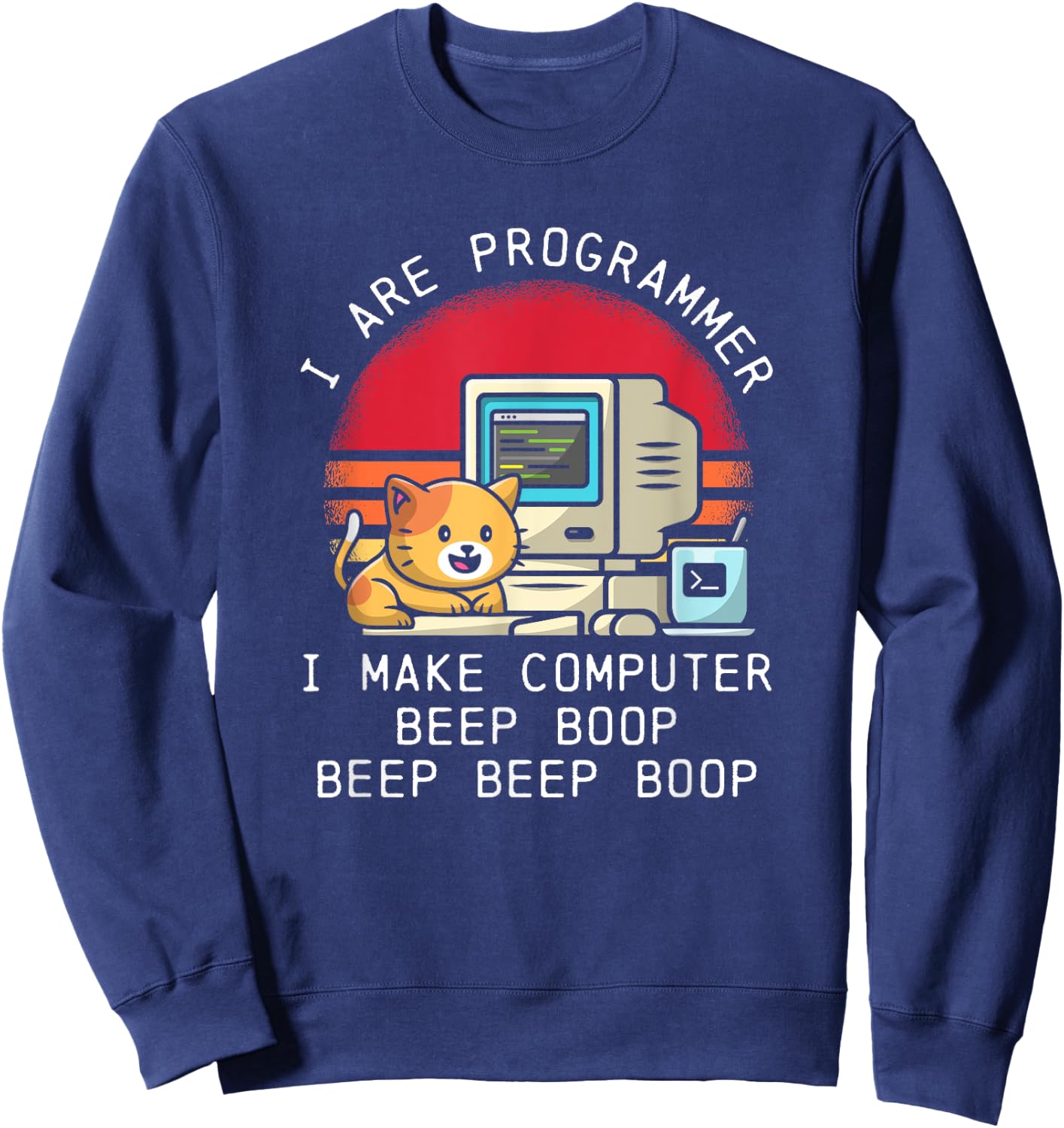 I Are Programmer Cat Women Sweatshirt - Sweatshirt | Navy