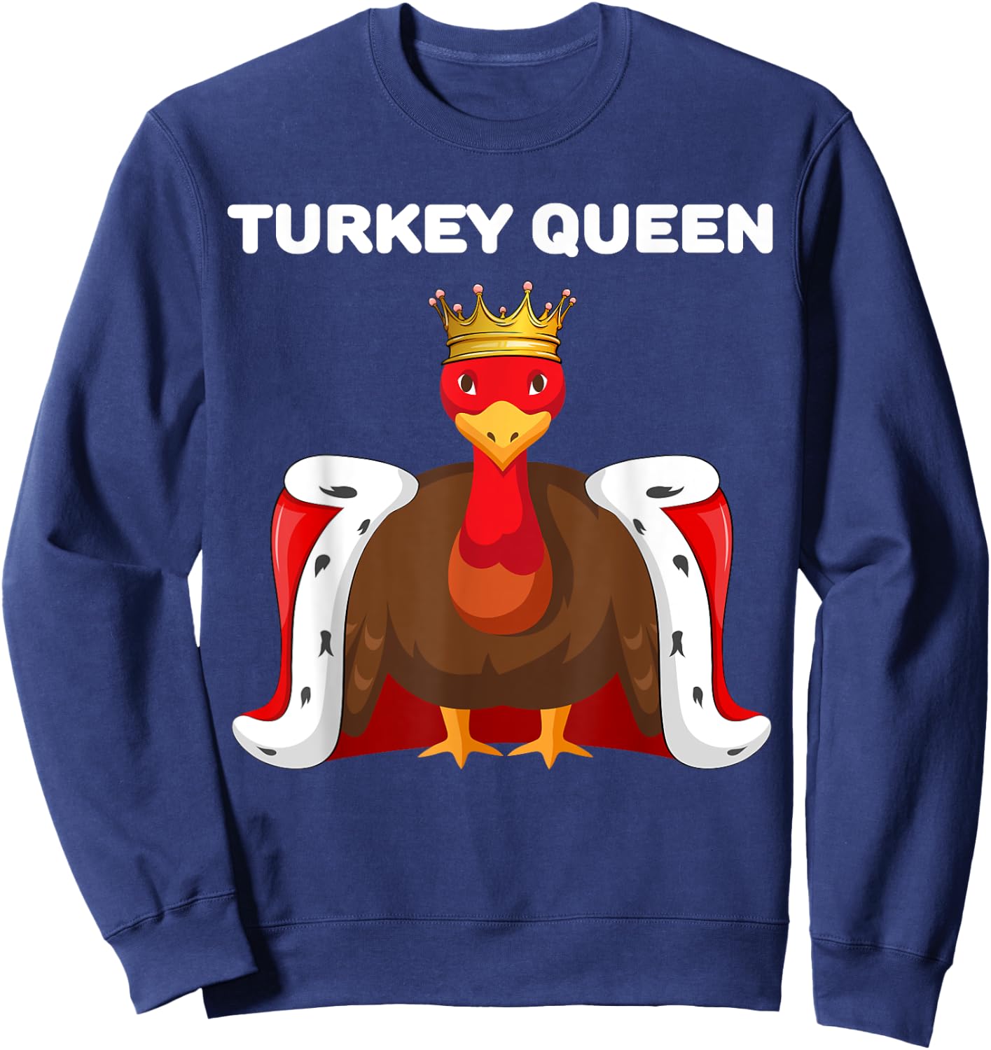 Turkey Queen | Turkey | Girls Turkey Sweatshirt - Sweatshirt | Navy