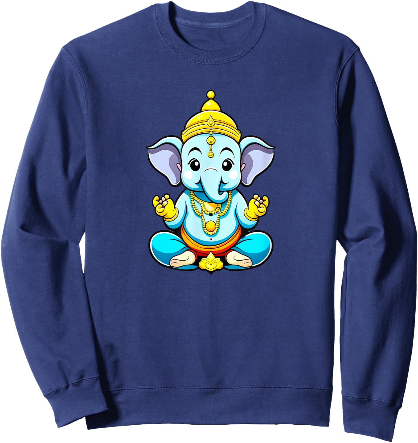 Lord Ganesha Baby Elephant Ganesh Utsav Sweatshirt - Sweatshirt | Navy