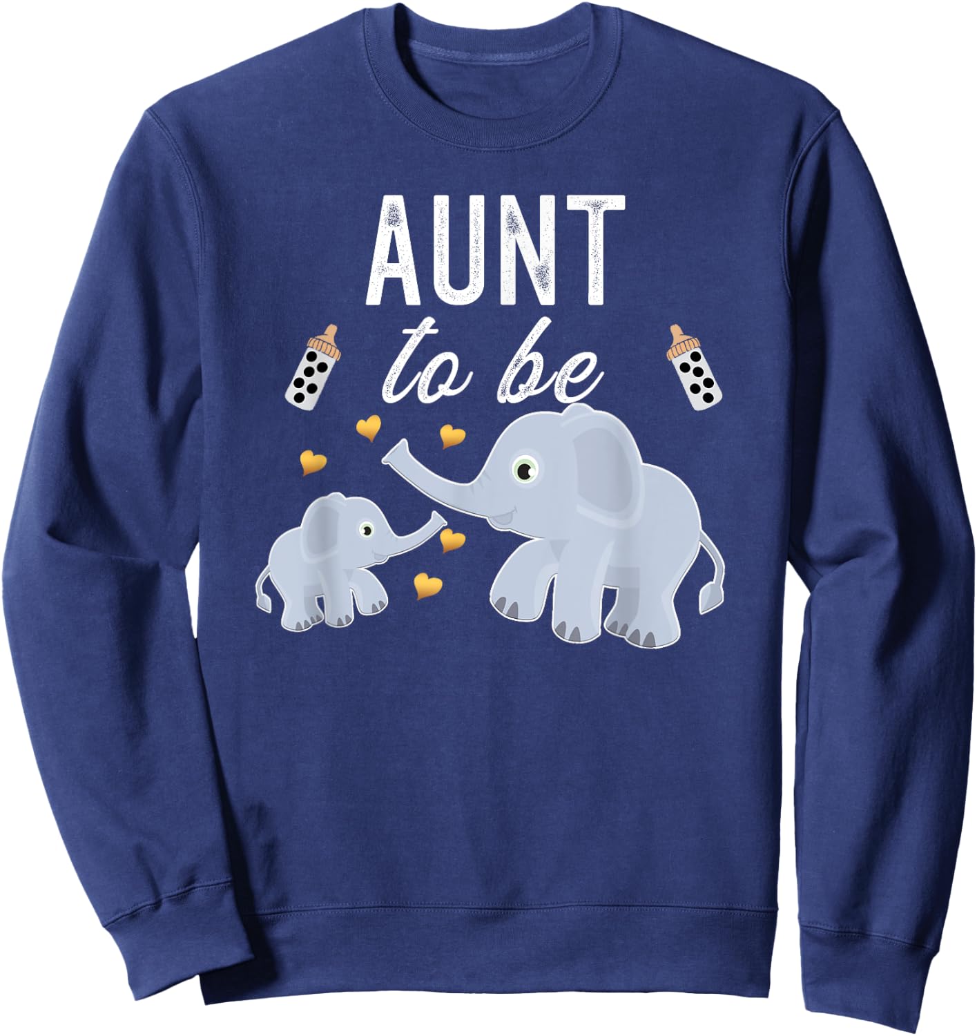 Aunt To Be Elephant Baby Shower Aunt Sweatshirt - Sweatshirt | Navy