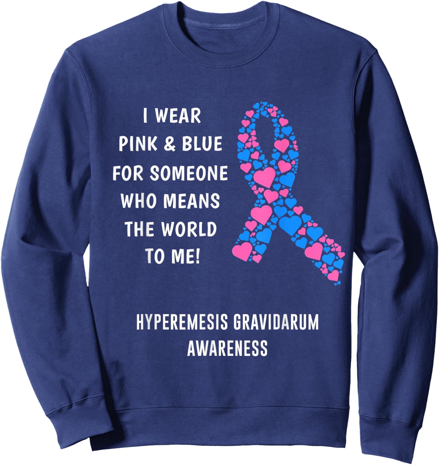 Hyperemesis Gravidarum Awareness Sweatshirt - Sweatshirt | Navy