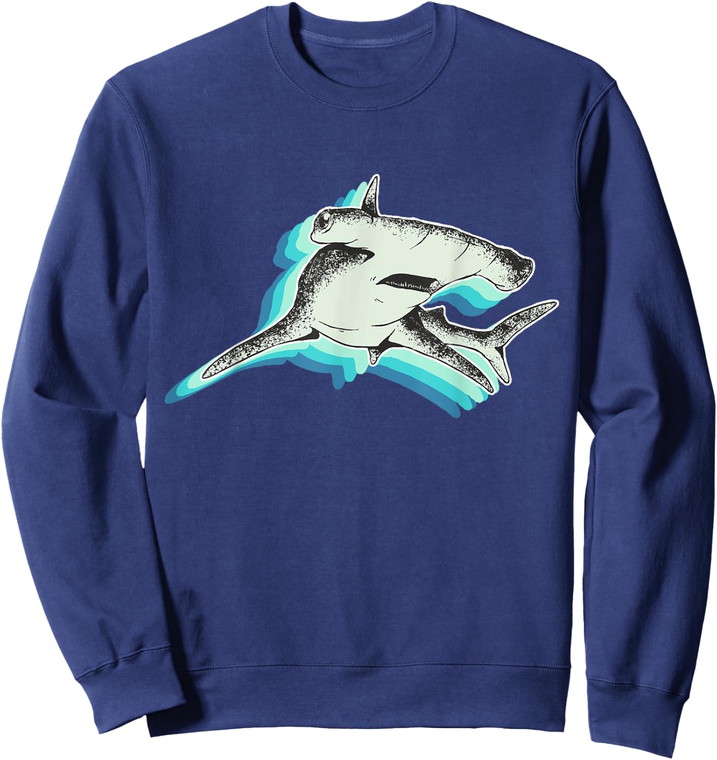 Big Hammerhead Shark Sweatshirt - Sweatshirt | Navy