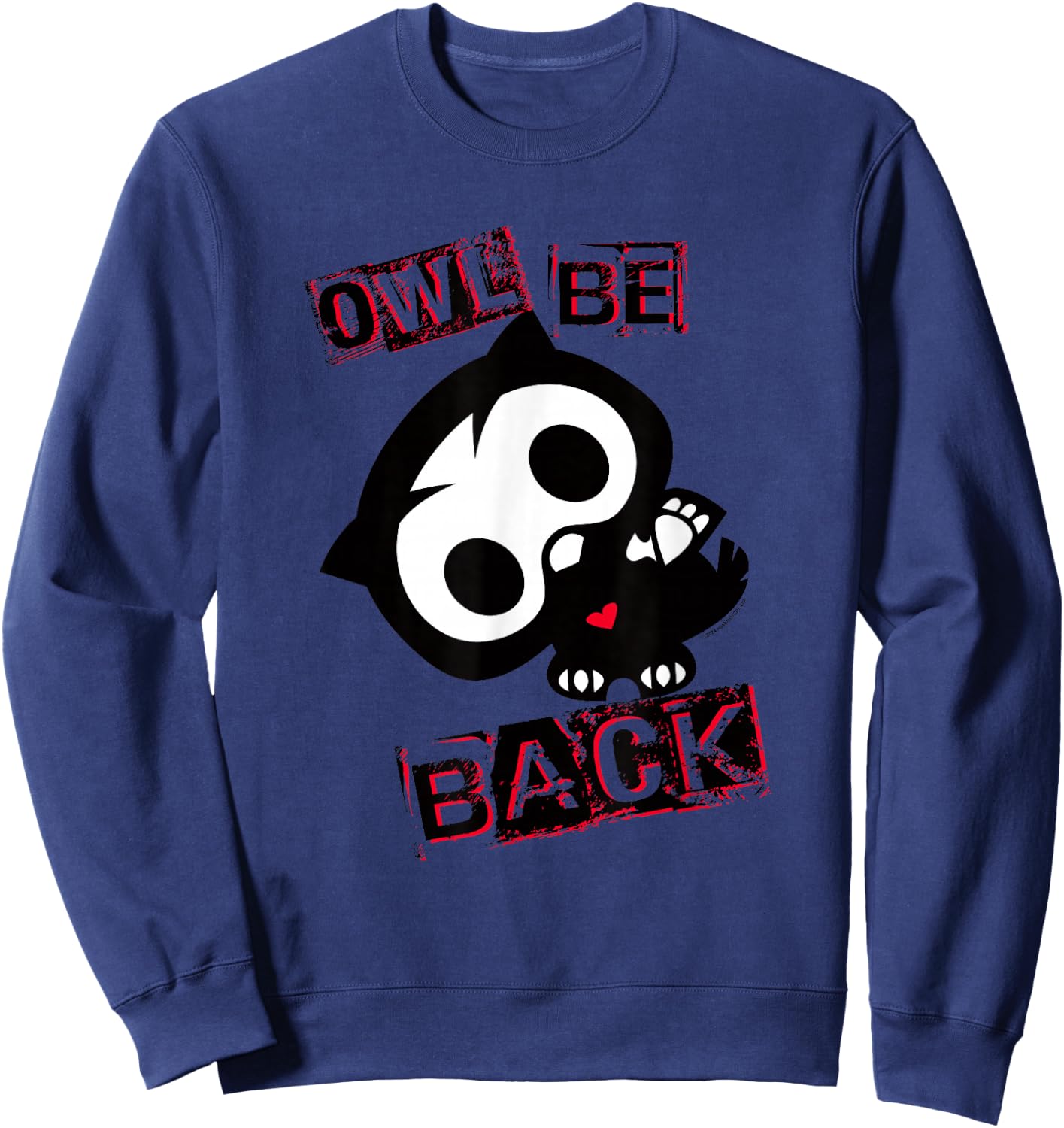 Skelanimals Oliver Owl Be Back Distressed Stencil Logo Sweatshirt - Sweatshirt | Navy