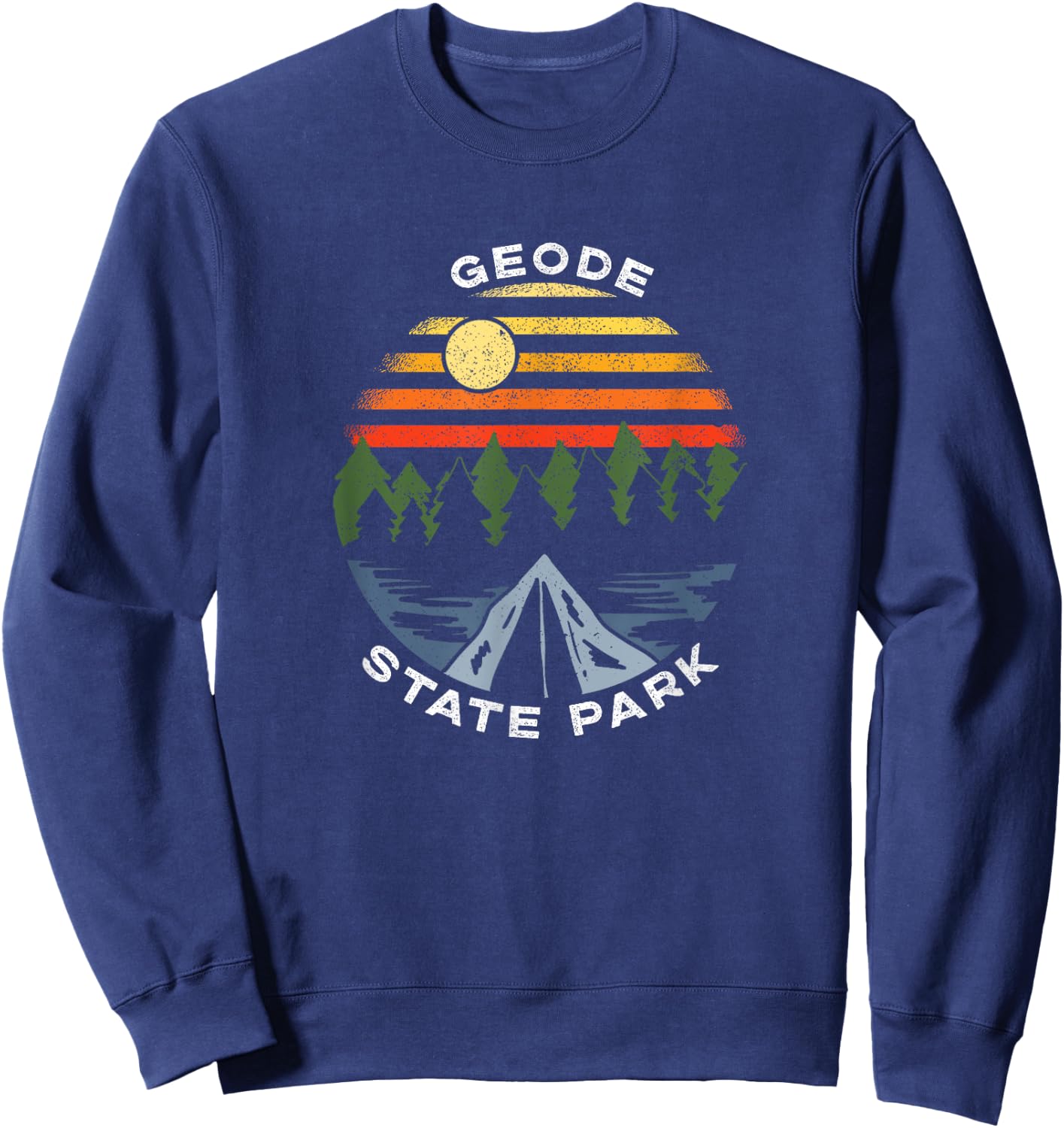Geode State Park Iowa Forest Camping Vacation Sweatshirt - Sweatshirt | Navy