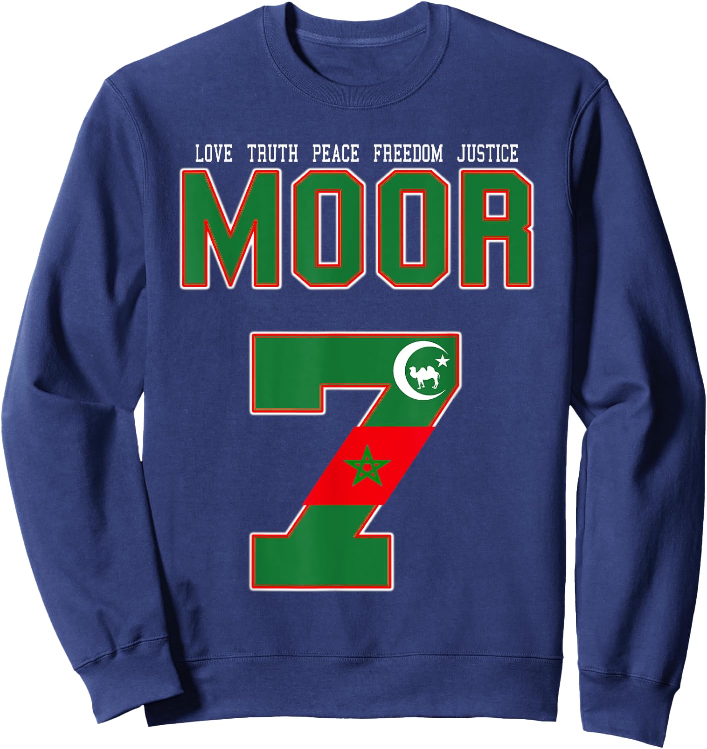 Moorish American 7 Sweatshirt - Sweatshirt | Navy