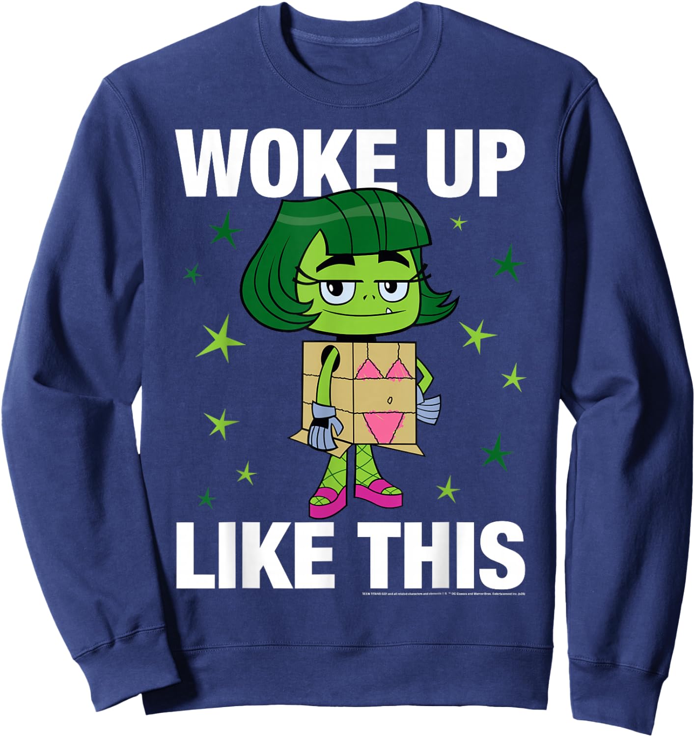 DC Comics Teen Titans Go! Beast Boy Woke Up Like This Sweatshirt - Sweatshirt | Navy
