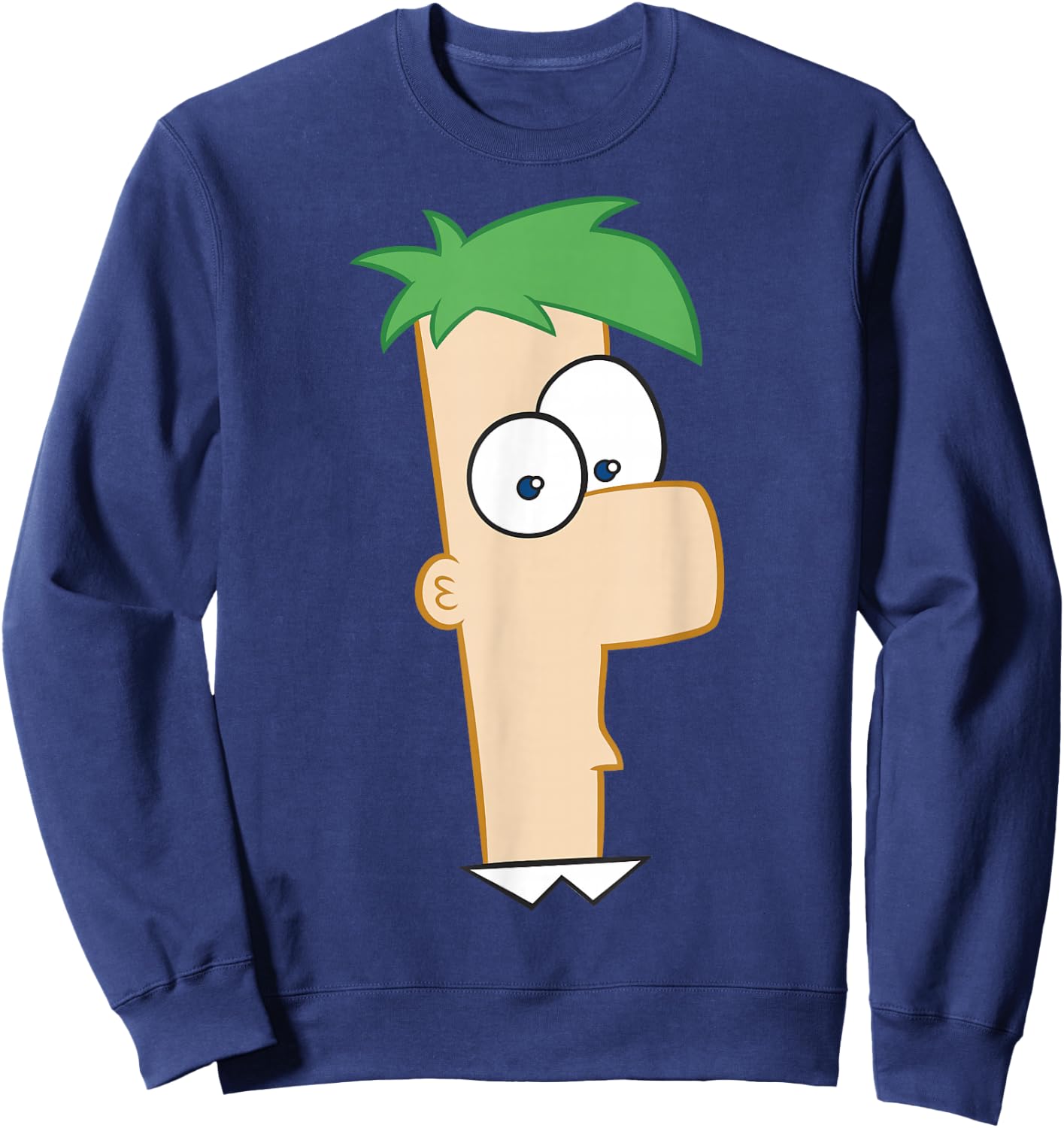 Disney Phineas And Ferb Large Ferb Face Sweatshirt - Sweatshirt | Navy