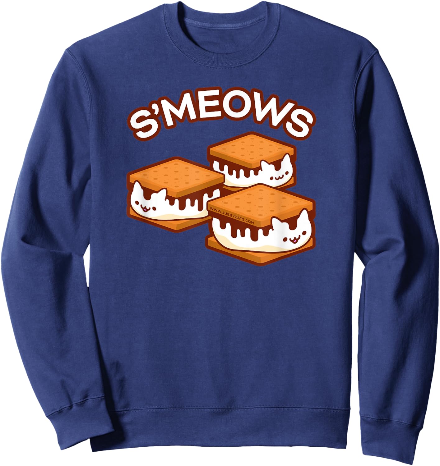 S'MEOWS - Cat S'Mores 3-Pack Men Women Kids Sweatshirt - Sweatshirt | Navy