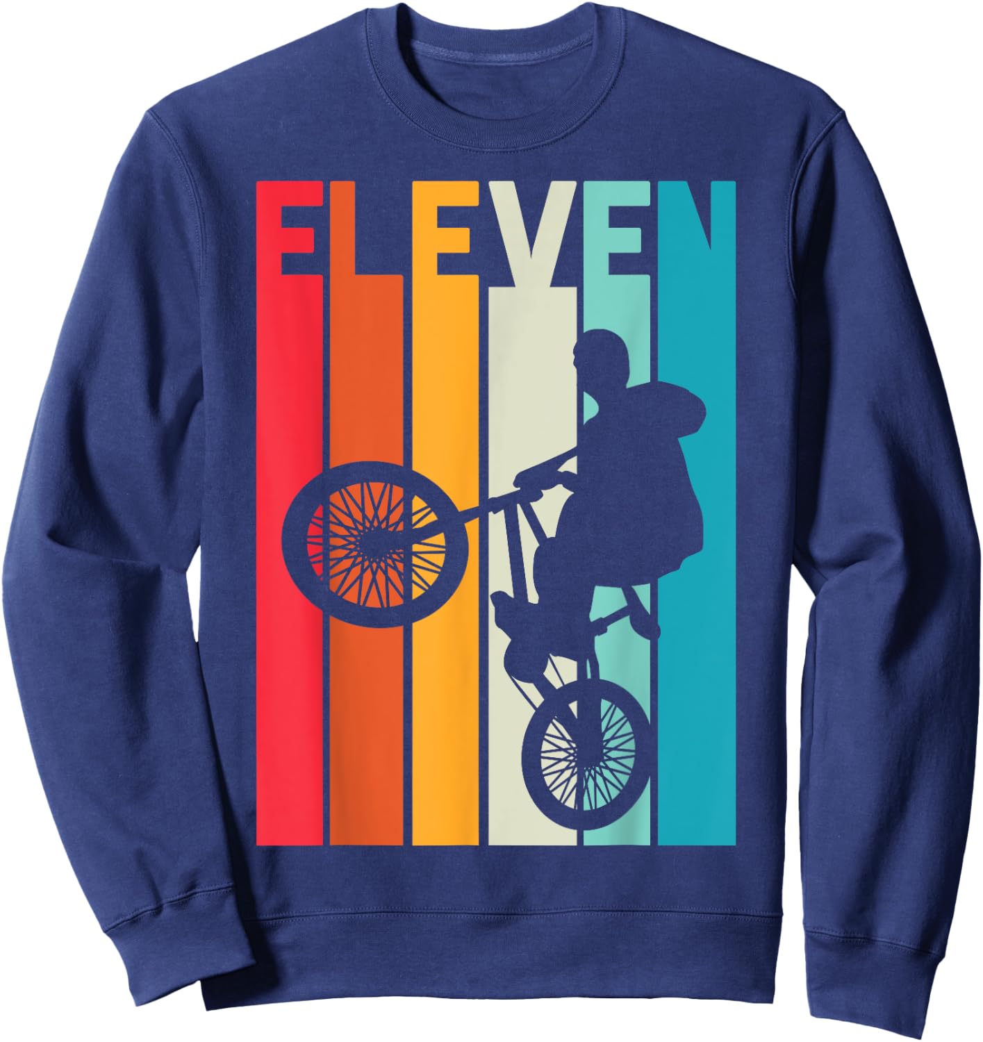 11 Year Old BMX Birthday Gift Party Boys Dirt Biking 11th Sweatshirt - Sweatshirt | Navy