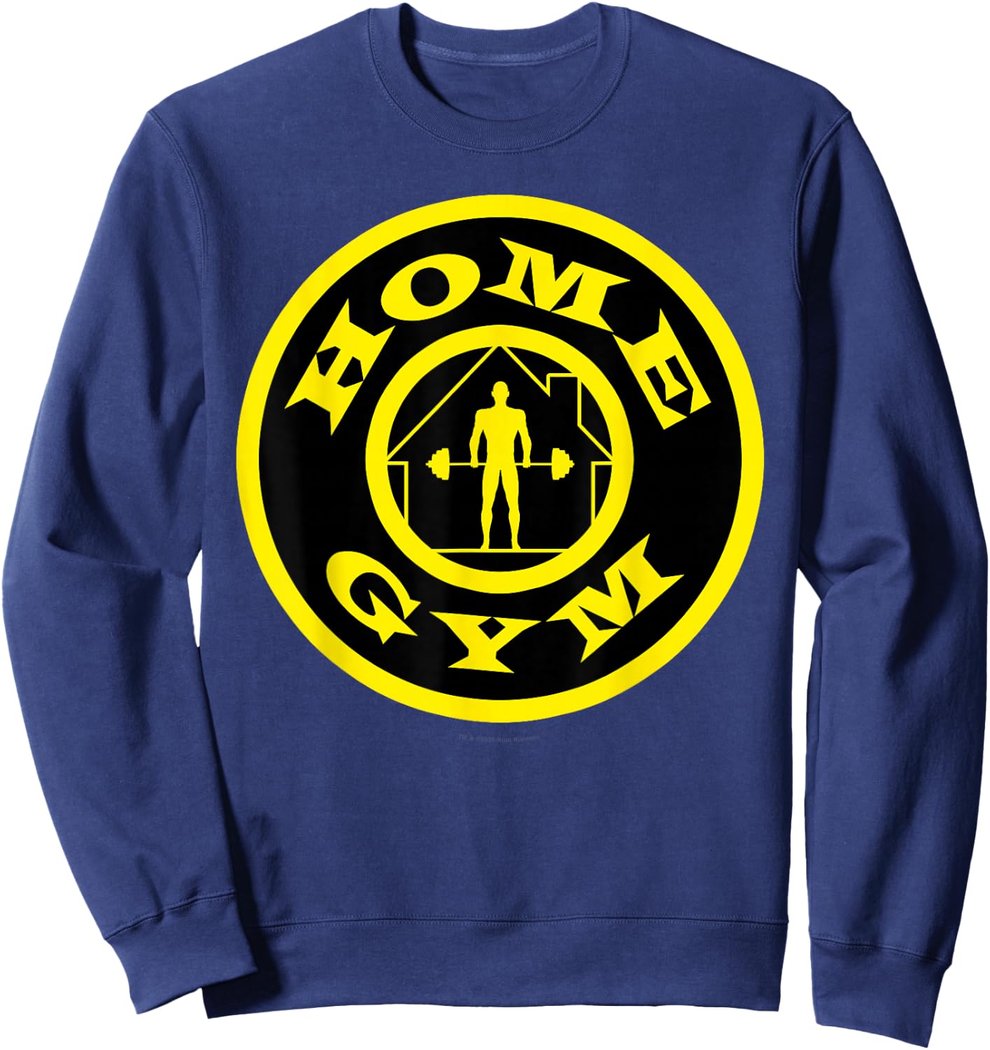 Home Gym Gold's Bodybuilding Weightlifting Fitness Parody Sweatshirt - Sweatshirt | Navy