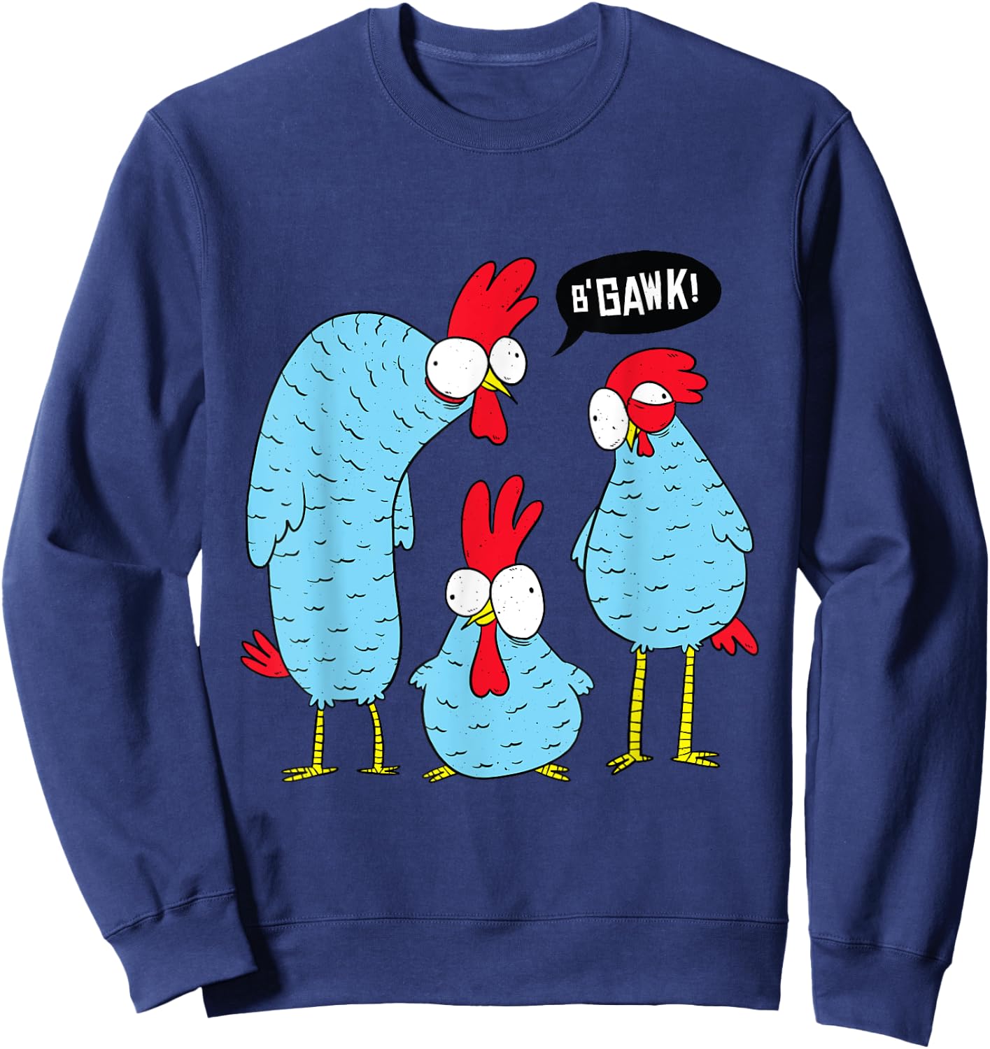 Crazy Funny Chickens - Loves Chickens Sweatshirt - Sweatshirt | Navy