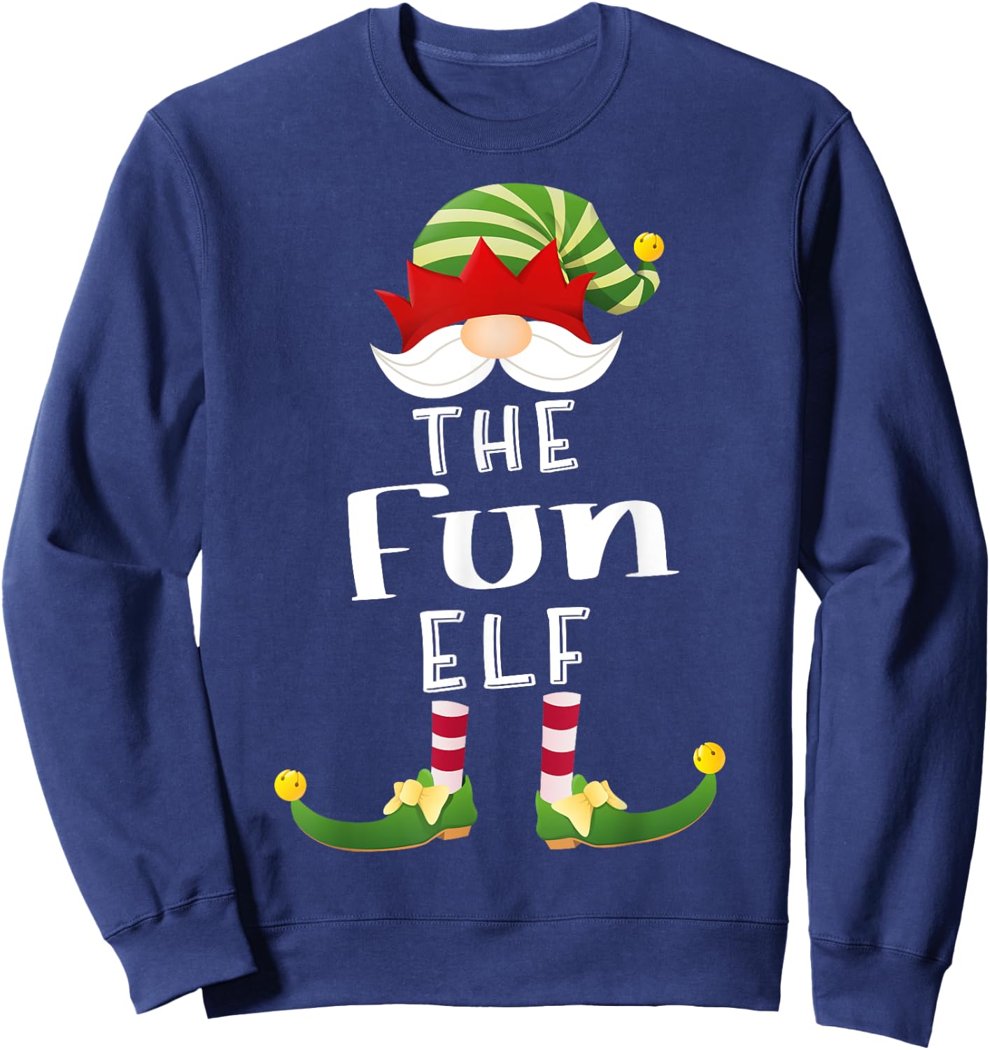 Fun Elf Group Christmas Funny Pajama Party Sweatshirt - Sweatshirt | Navy
