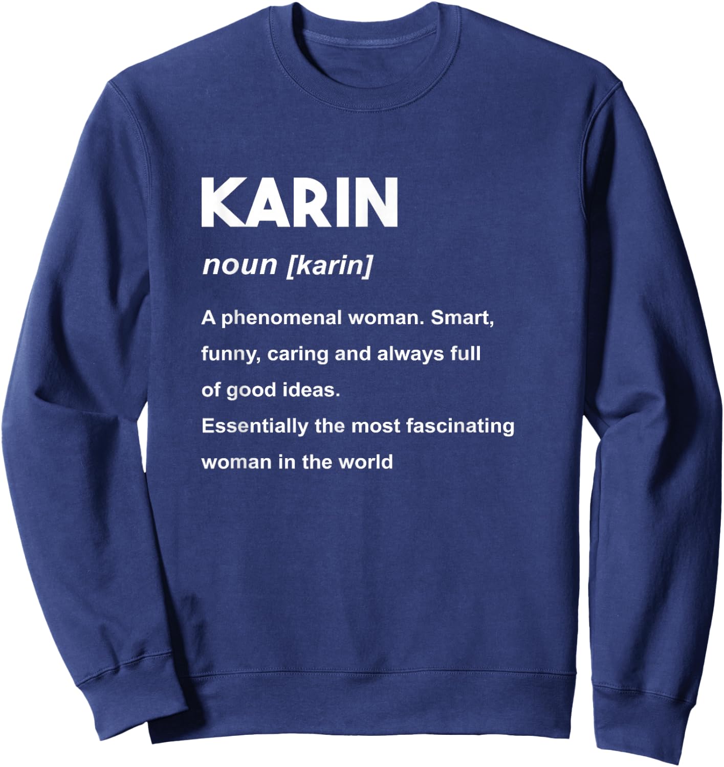 Karin Name Sweatshirt - Sweatshirt | Navy