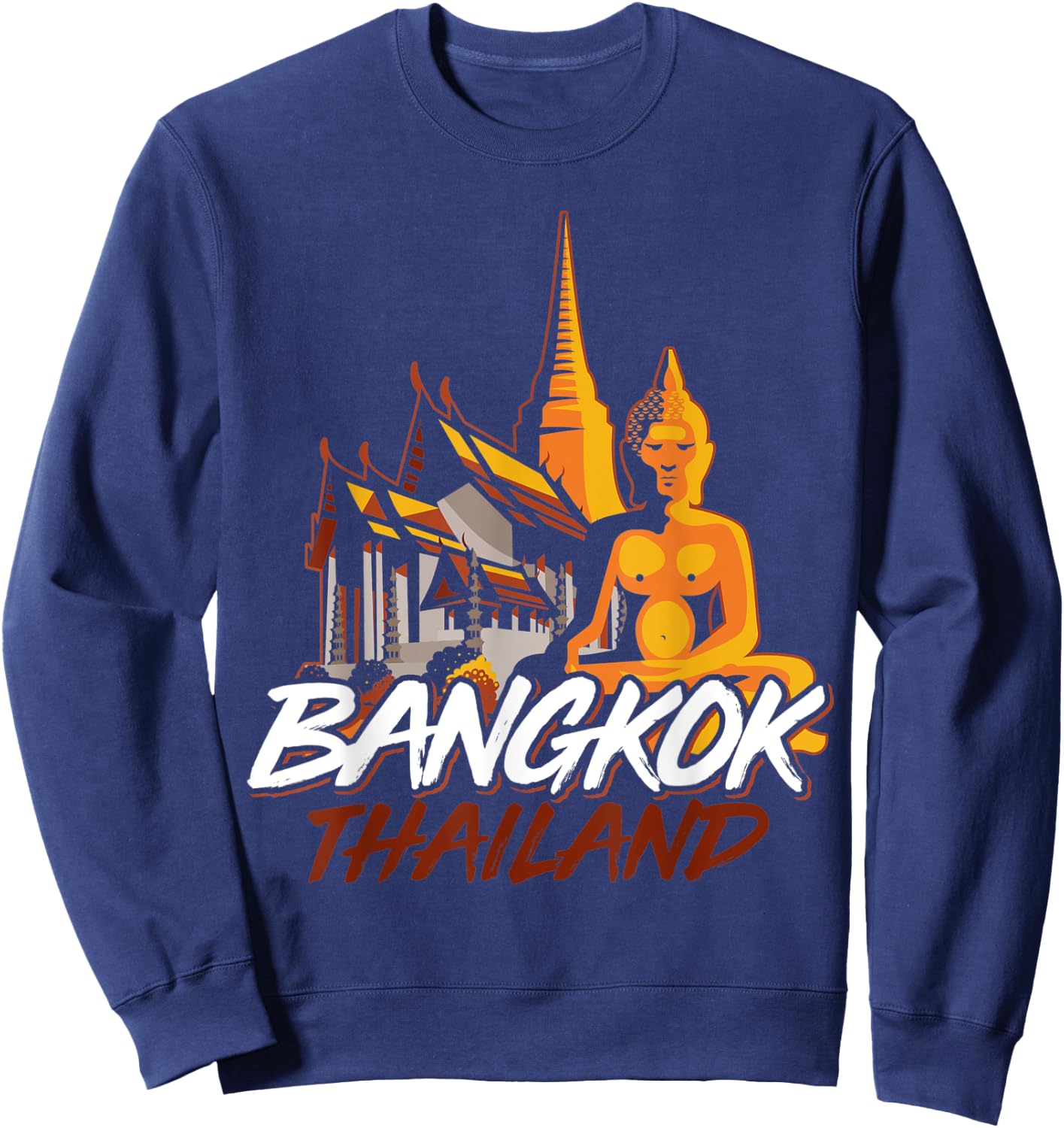 Proud Thai Flag Bangkok Travel Phuket Chiang Mai Thailand Sweatshirt - Sweatshirt | Navy