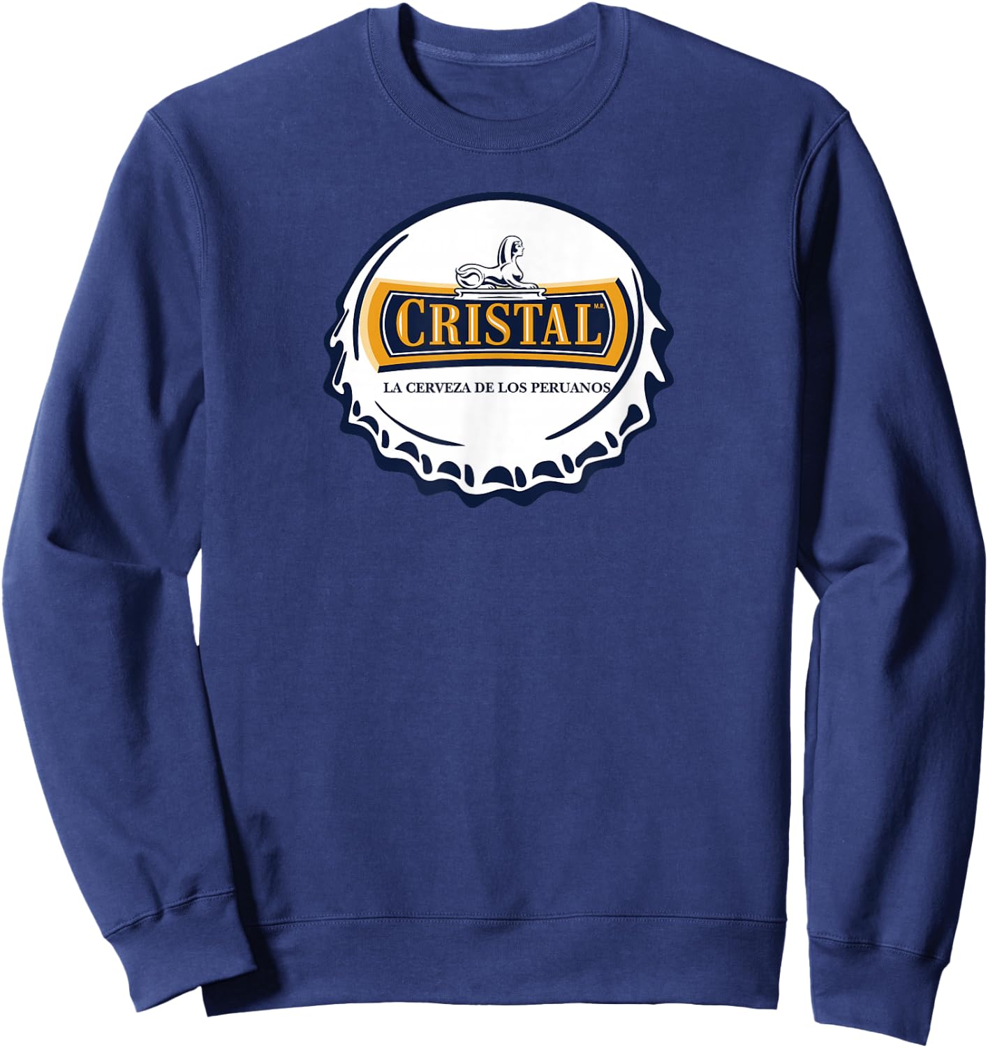 Cristal Chapa Marca Peruvian Sleeve Corta Soccer Celebrate Sweatshirt - Sweatshirt | Navy