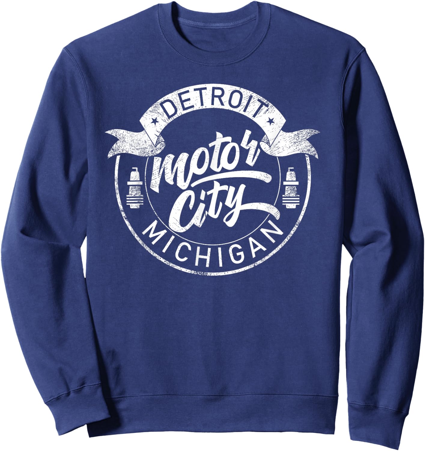 Classic Detroit Motor City Michigan Michiganians Pride Gift Sweatshirt - Sweatshirt | Navy