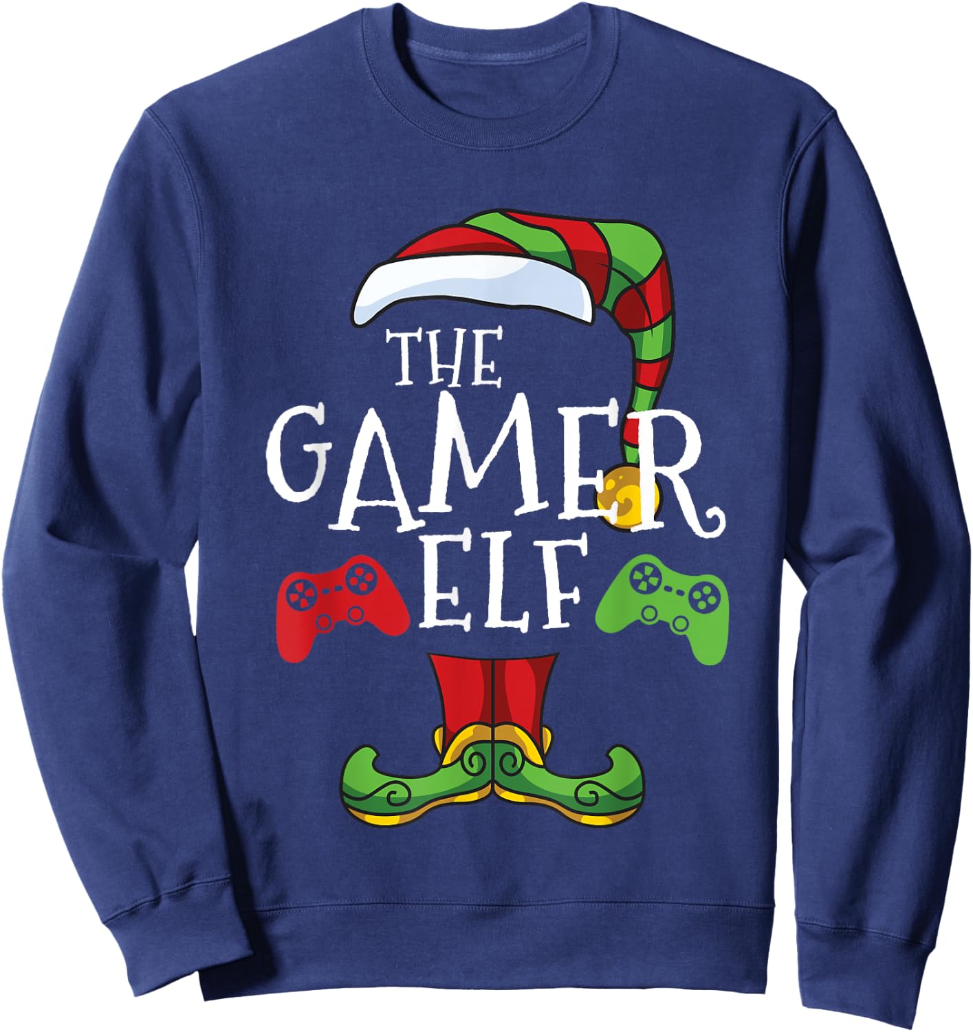 Gamer Elf Christmas Family Matching Funny I'm The Gaming Elf Sweatshirt - Sweatshirt | Navy