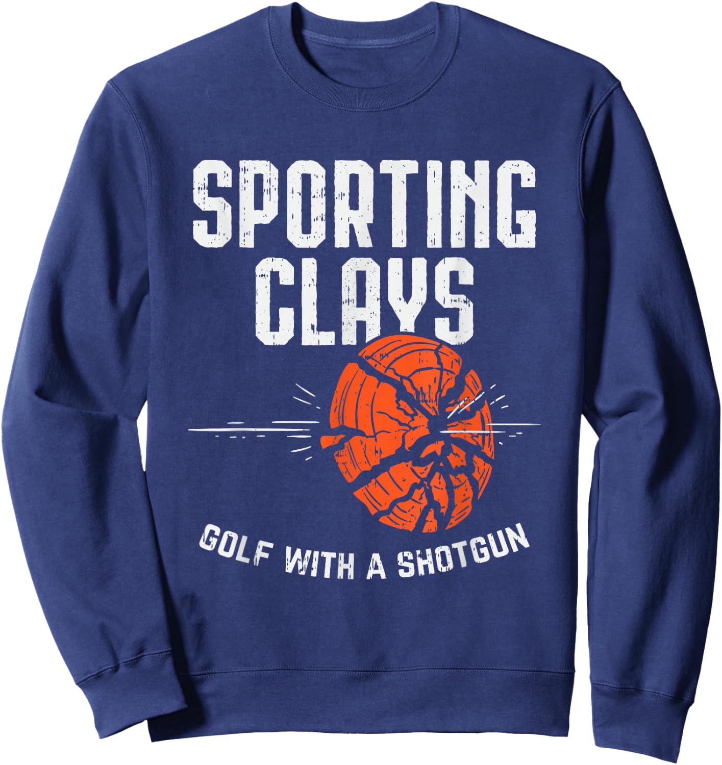 Sporting Clays Golf With A Shotgun for Clay Shooting Sweatshirt - Sweatshirt | Navy