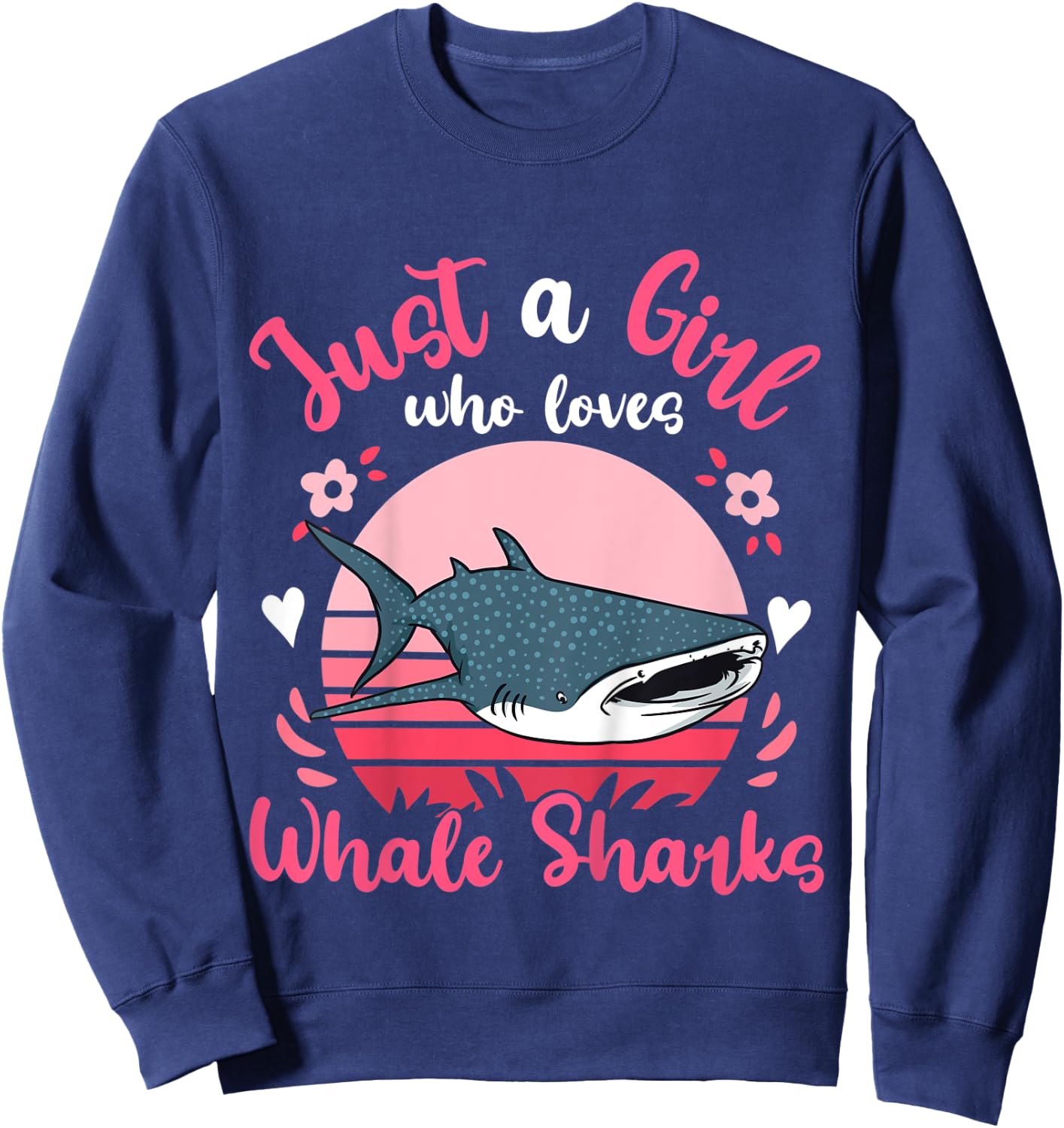 Kids Whale Shark Just a Girl Who Loves Whale Sharks Sweatshirt - Sweatshirt | Navy