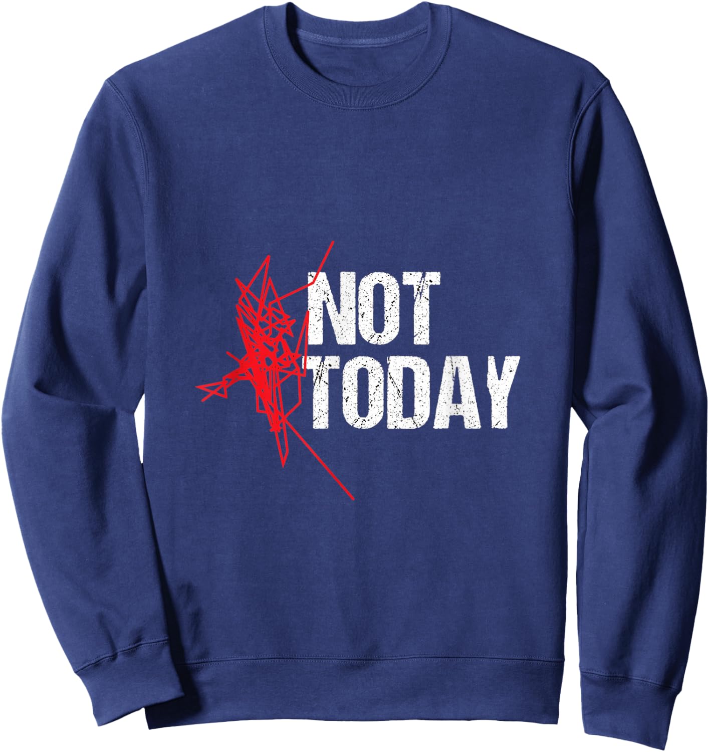 Not Today - Runner GPS Design by NTMF Sweatshirt - Sweatshirt | Navy