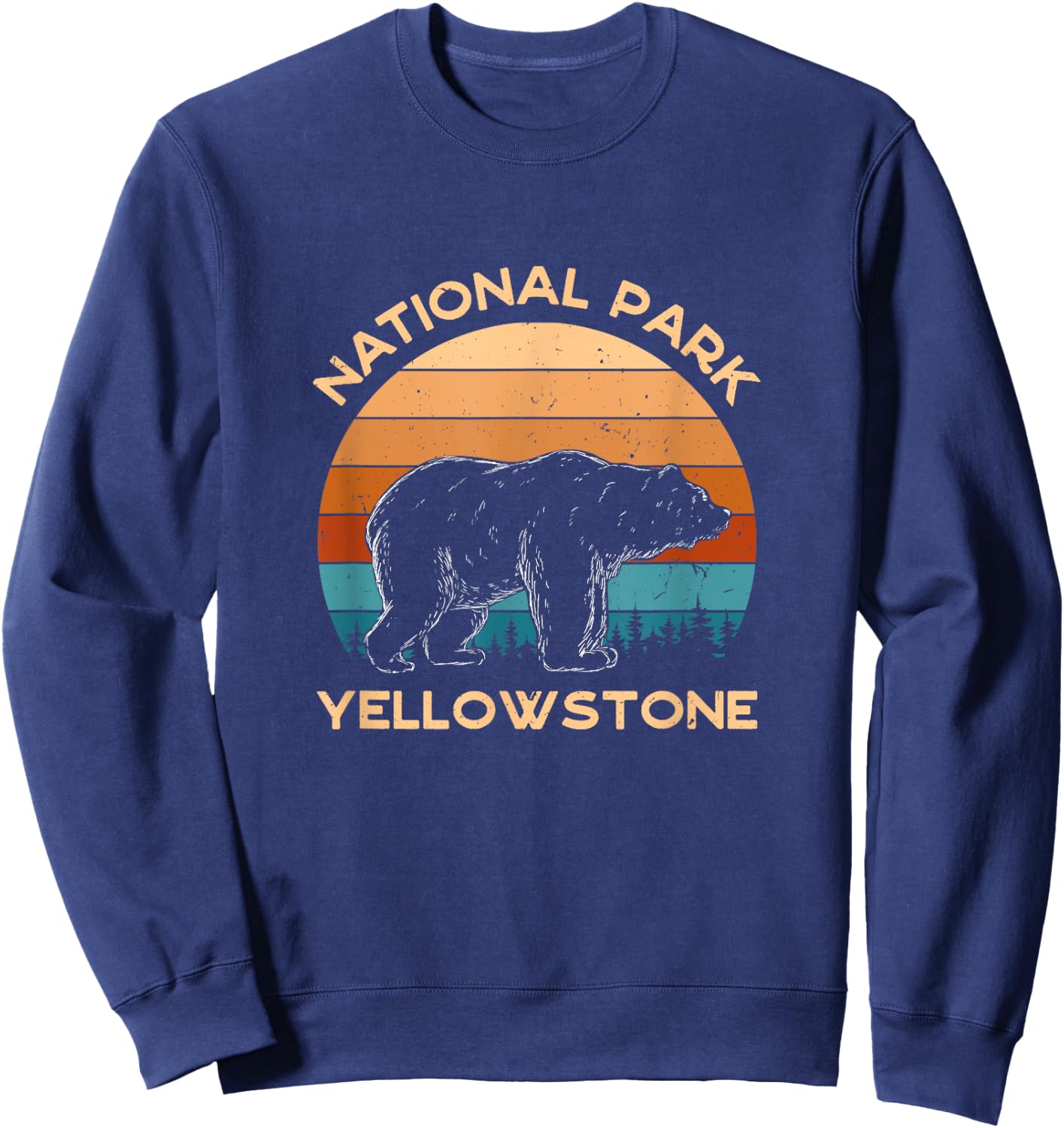 Yellowstone National Park - Bear Nature Camping Hiking Sweatshirt - Sweatshirt | Navy