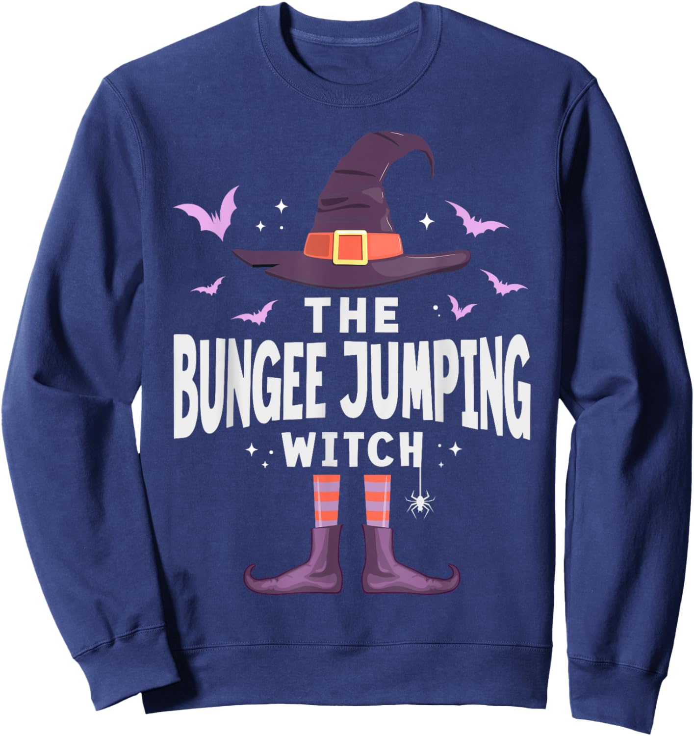 Bungee Jumping Halloween Witch Matching Costume Sweatshirt - Sweatshirt | Navy