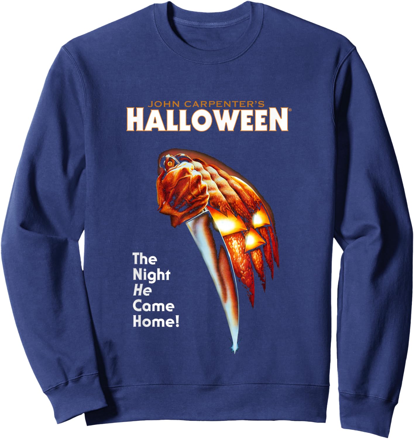 Halloween Pumpkin The Night He Came Home Sweatshirt - Sweatshirt | Navy