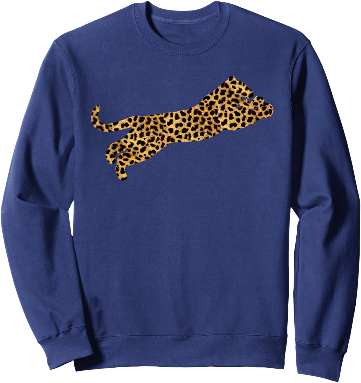 Cougar Leopard Print Puma Panther Animal Lover Women Gift Sweatshirt - Sweatshirt | Navy