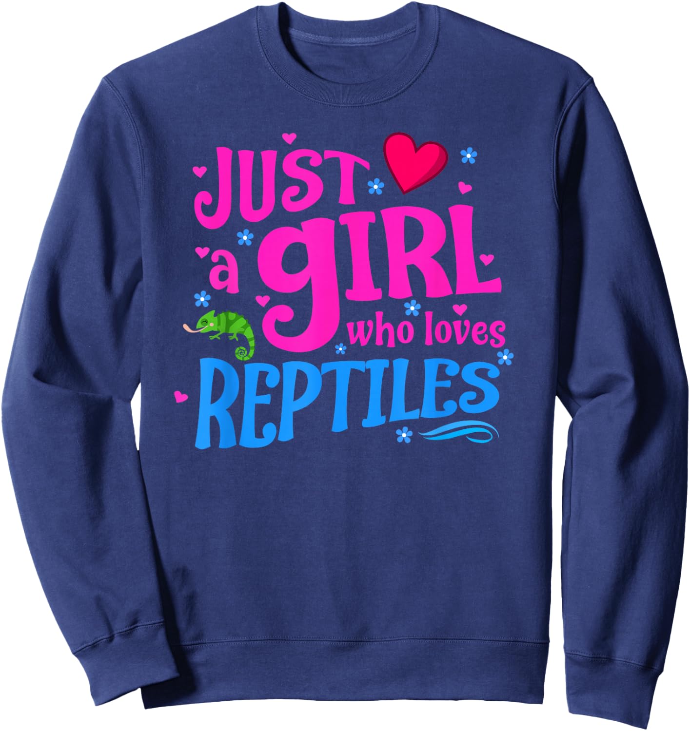 Just a Girl Who Loves Reptiles Sweatshirt - Sweatshirt | Navy