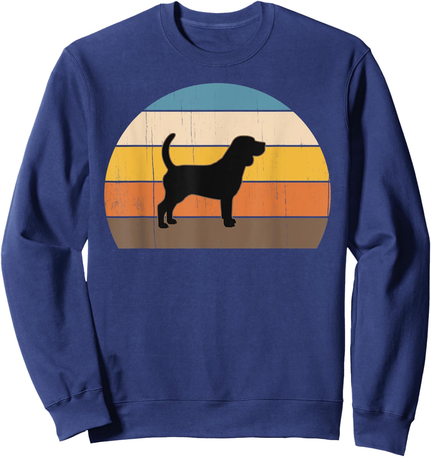 Cool Retro Sunset Beagles - Great Beagle Owner / Lover Sweatshirt - Sweatshirt | Navy
