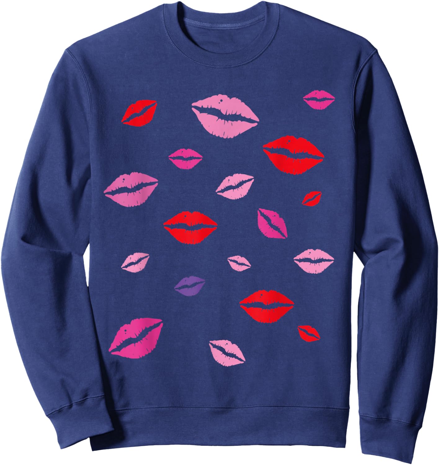 Kisses Painted Lips. Sweatshirt - Sweatshirt | Navy